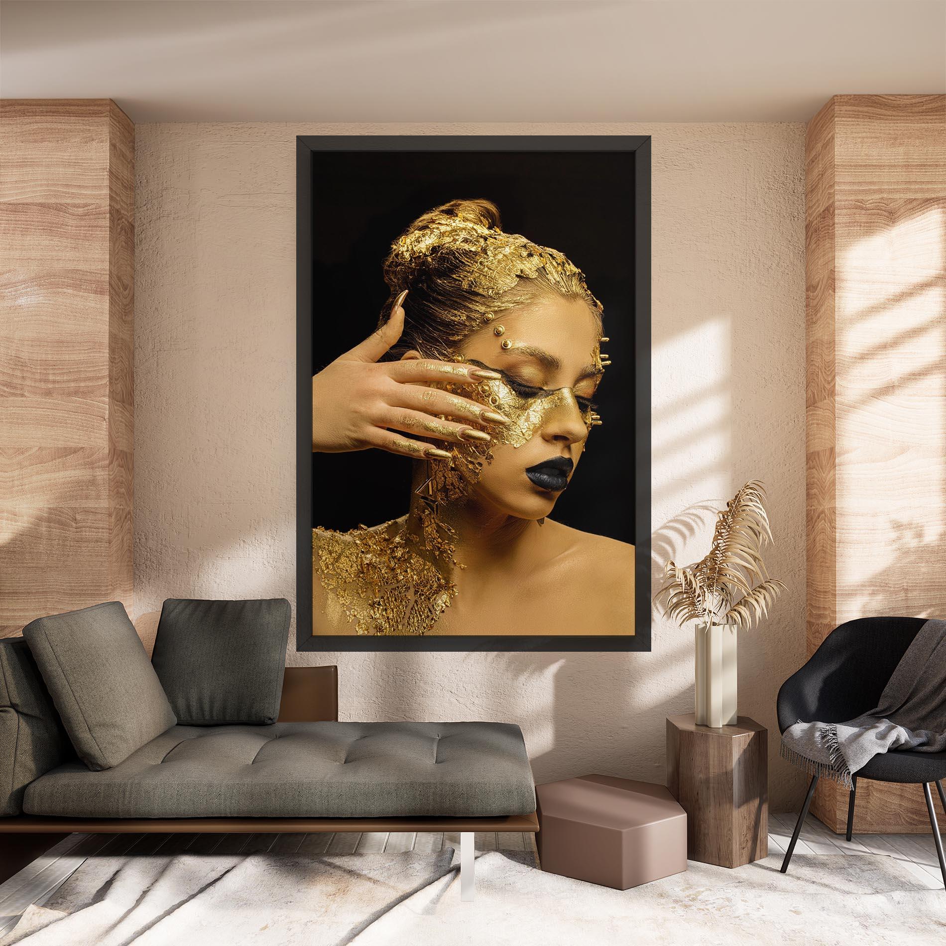 Vászonkép Festive Golden Makeup mockup 8