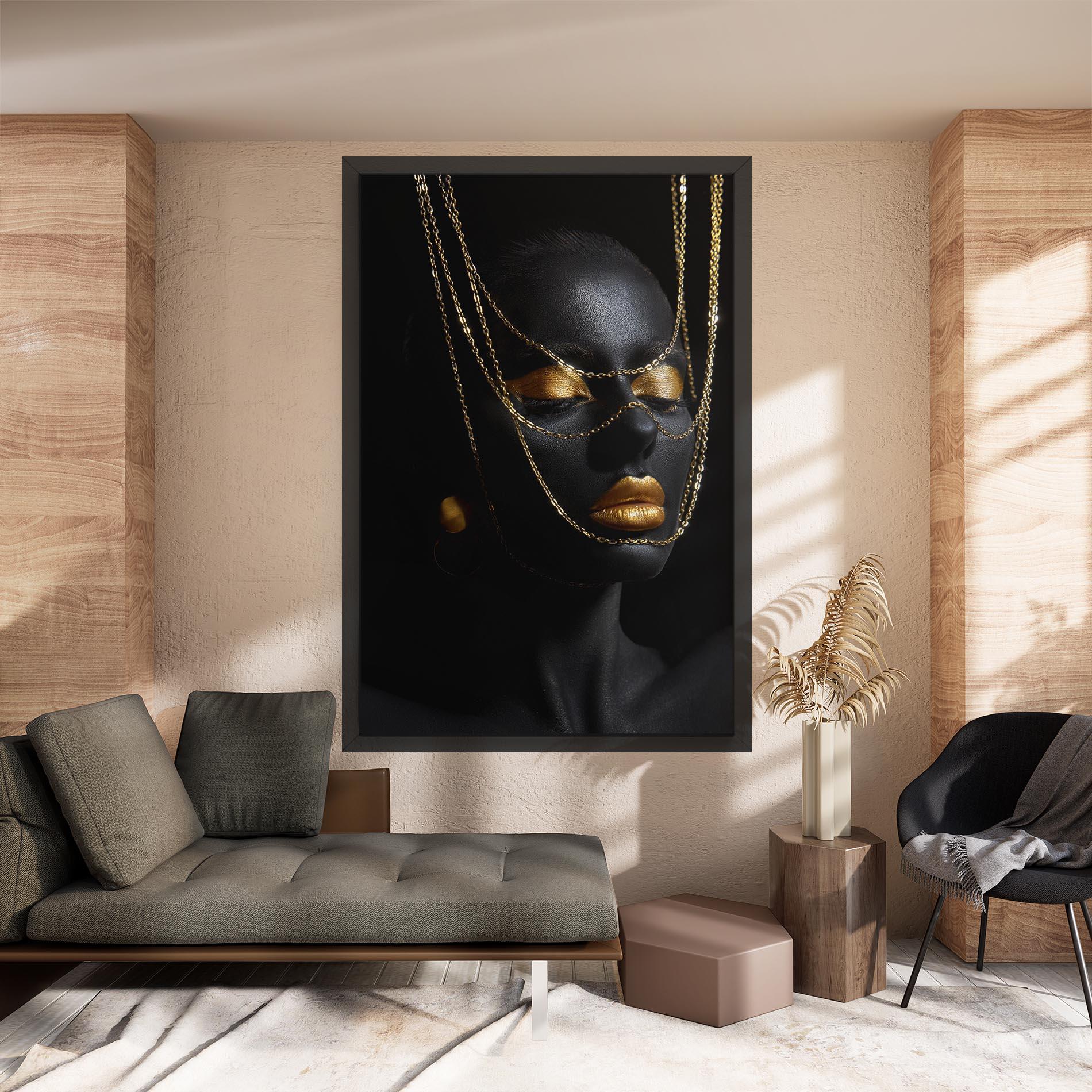 Vászonkép Gold Chain Girl mockup 8