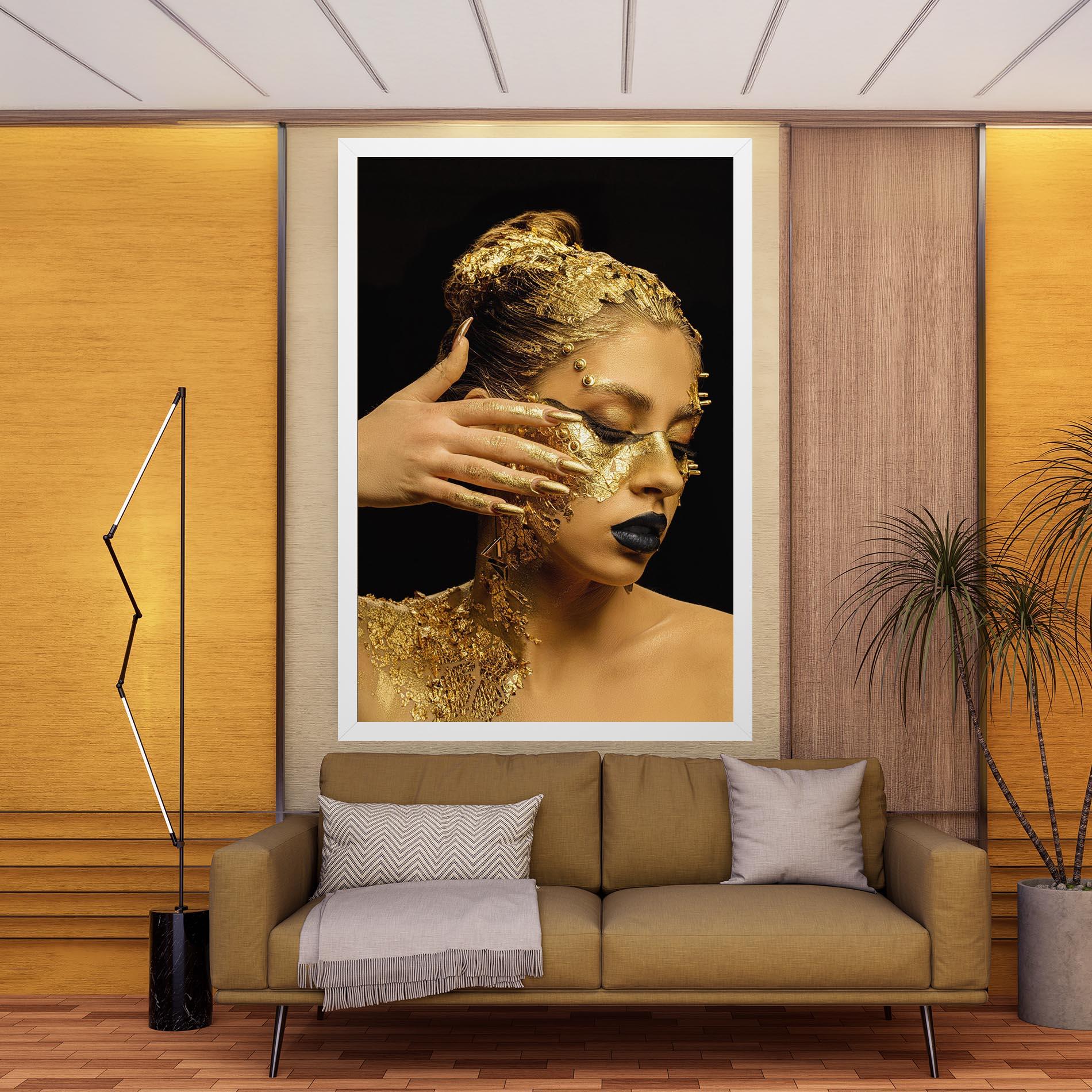 Vászonkép Festive Golden Makeup mockup 9