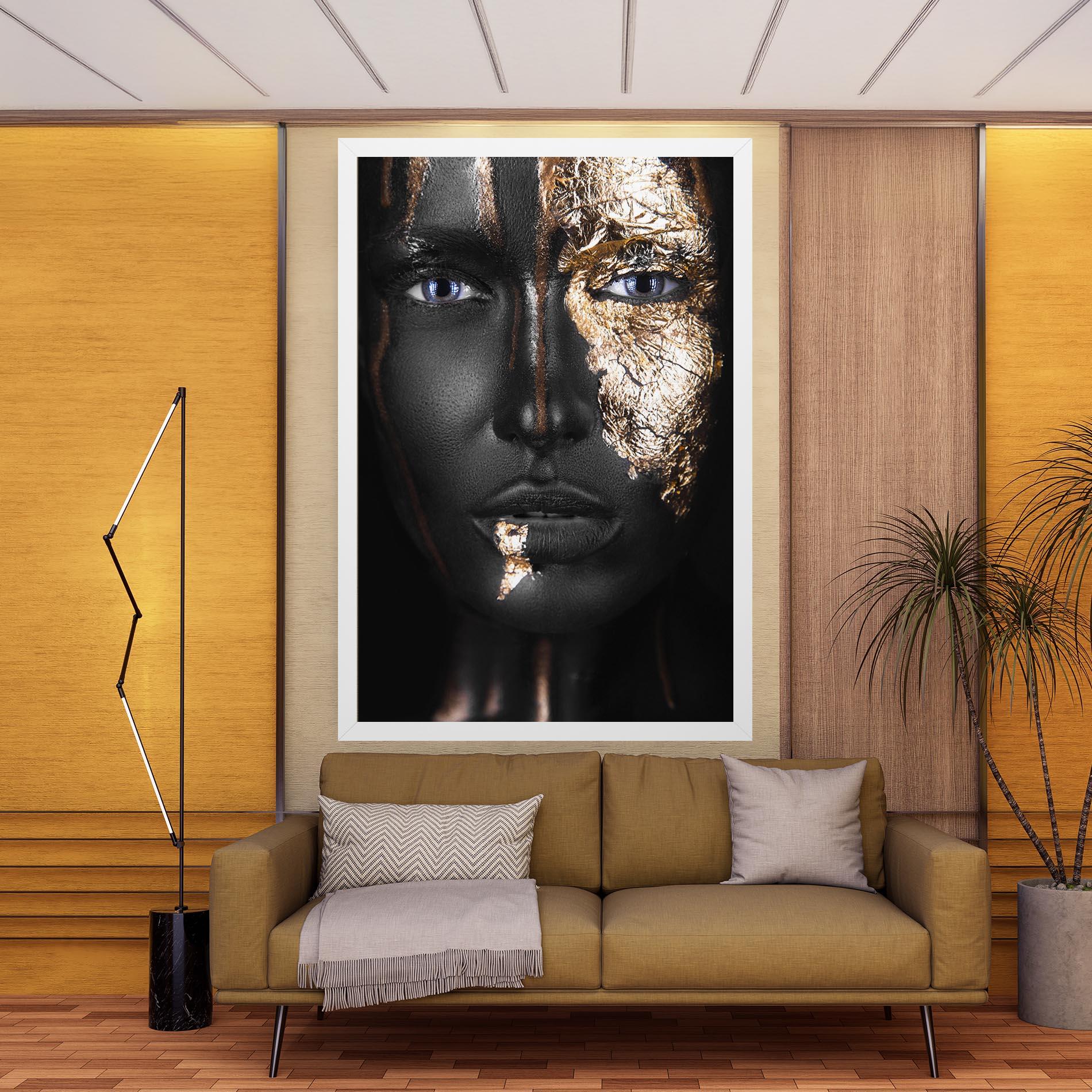 Vászonkép Golden Face mockup 9