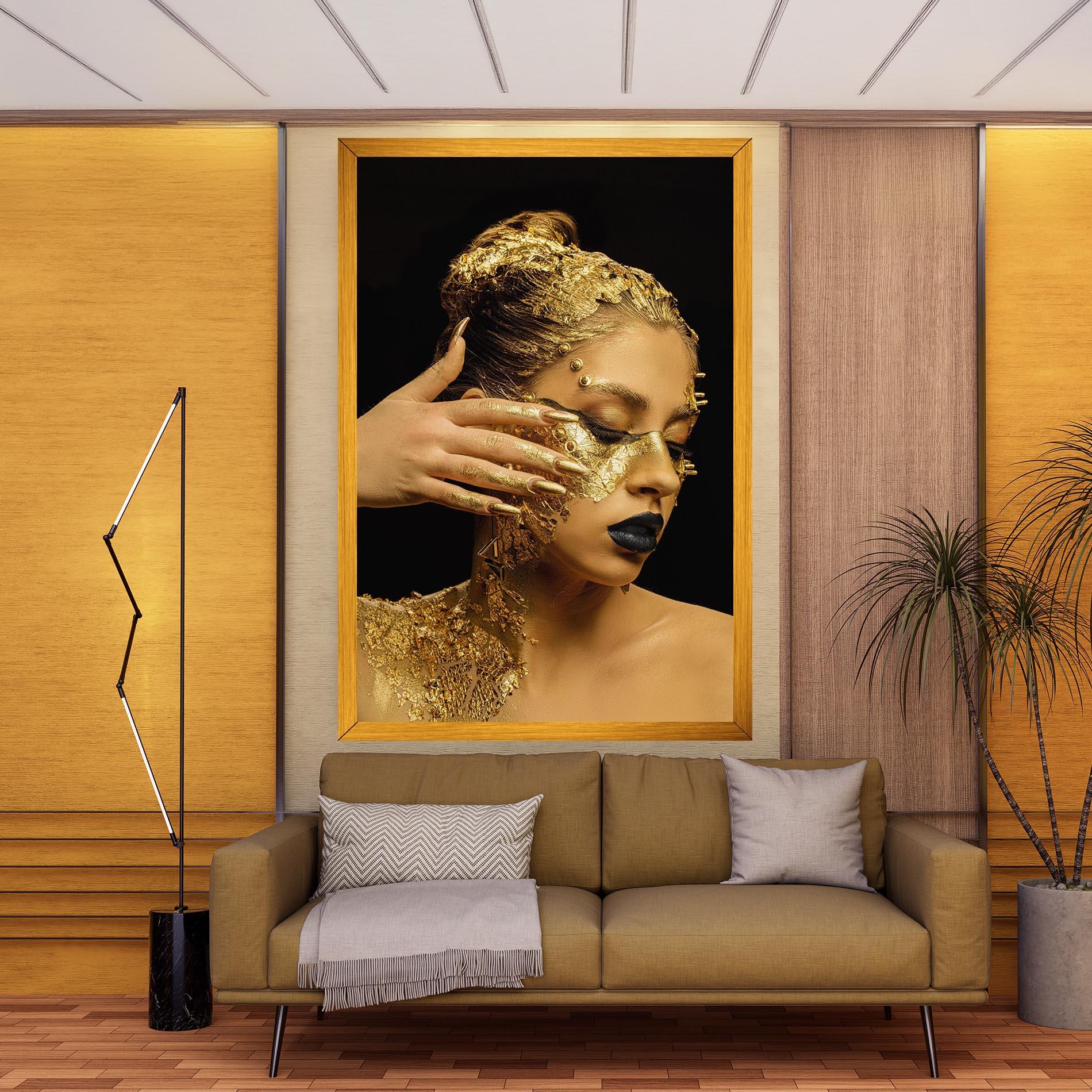 Vászonkép Festive Golden Makeup mockup 9