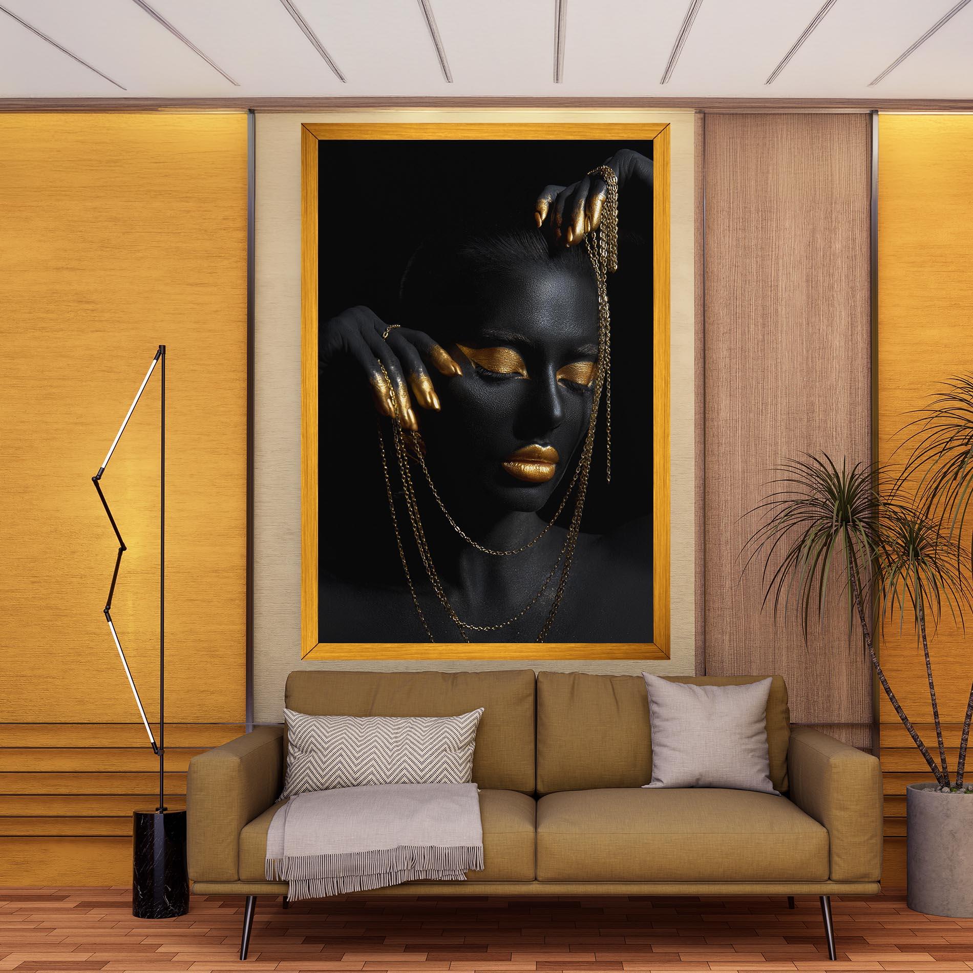 Vászonkép Gold Black Skin mockup 9
