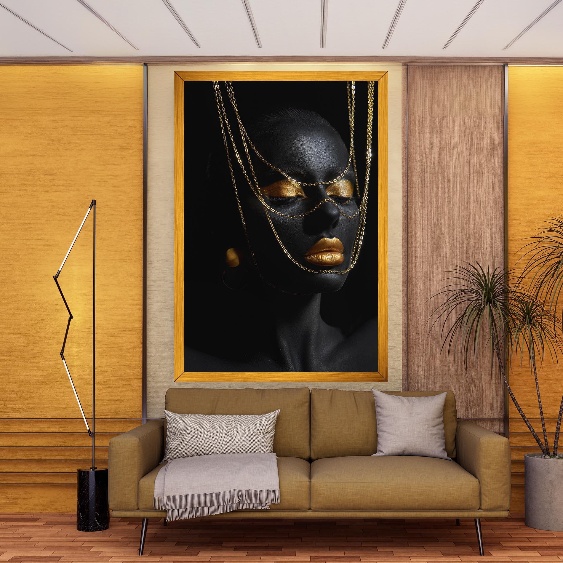 Vászonkép Gold Chain Girl mockup 9