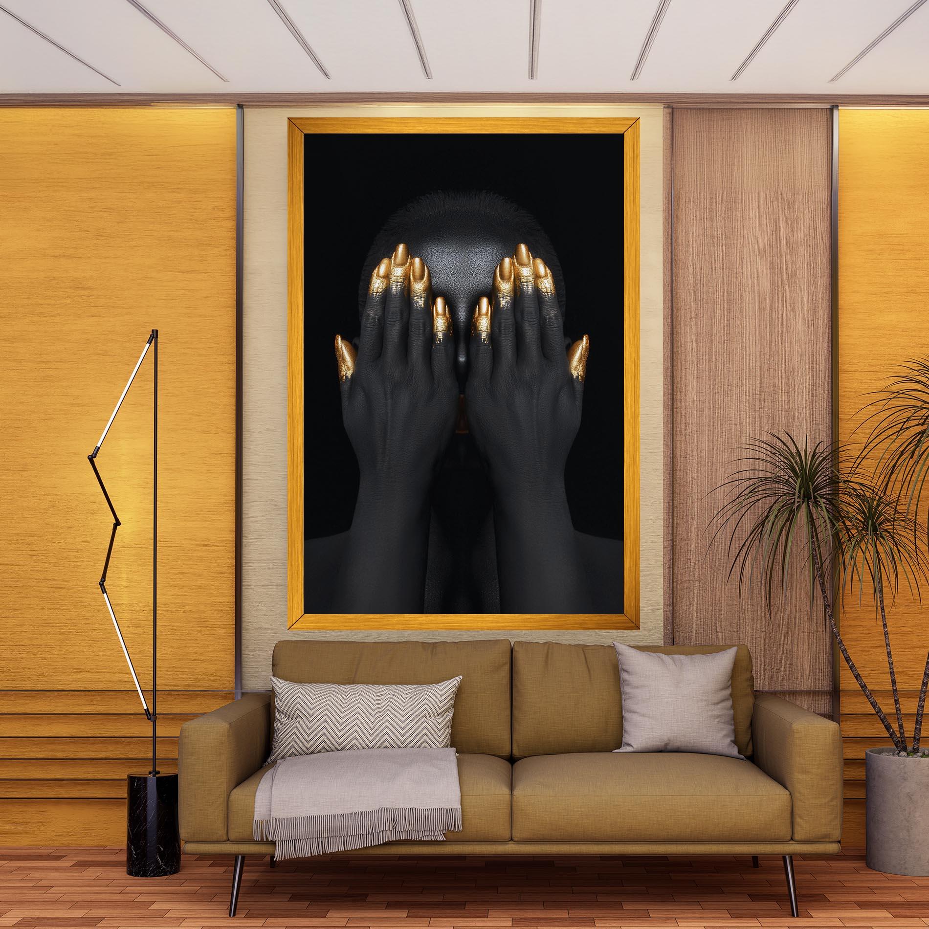 Vászonkép Gold Fingertips Chain mockup 9