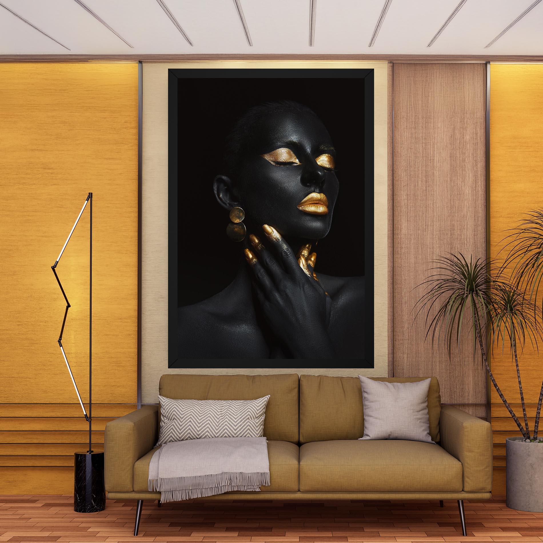 Vászonkép Eyelids Gold Makeup mockup 9