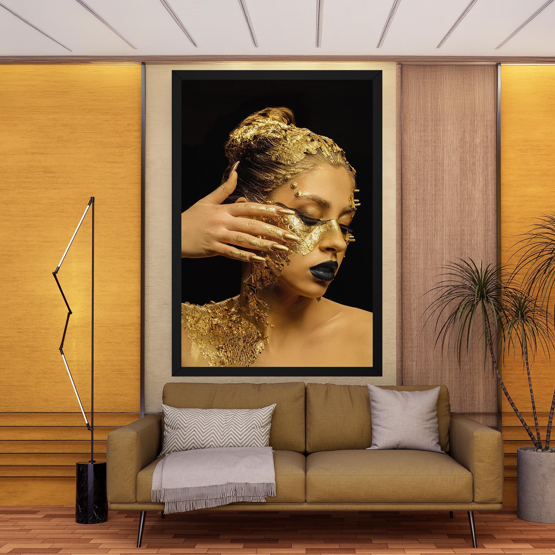 Vászonkép Festive Golden Makeup mockup 9