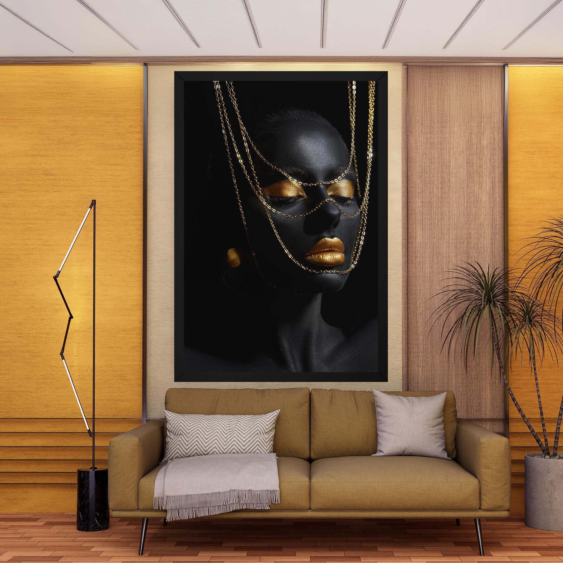 Vászonkép Gold Chain Girl mockup 9