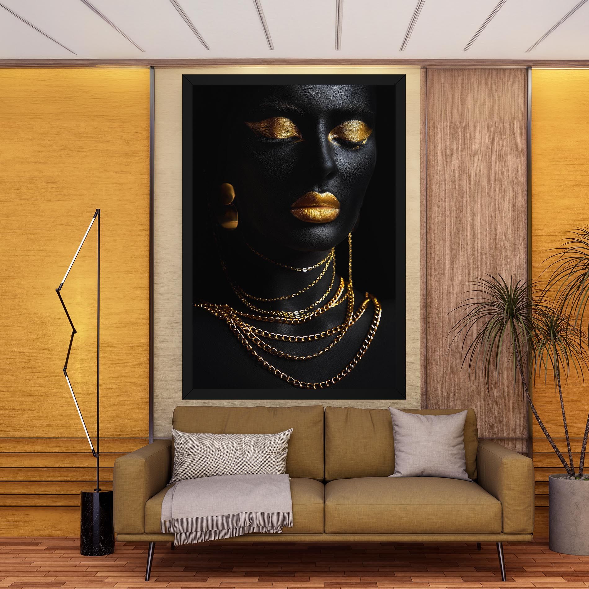 Gold Makeup Lips mockup 9