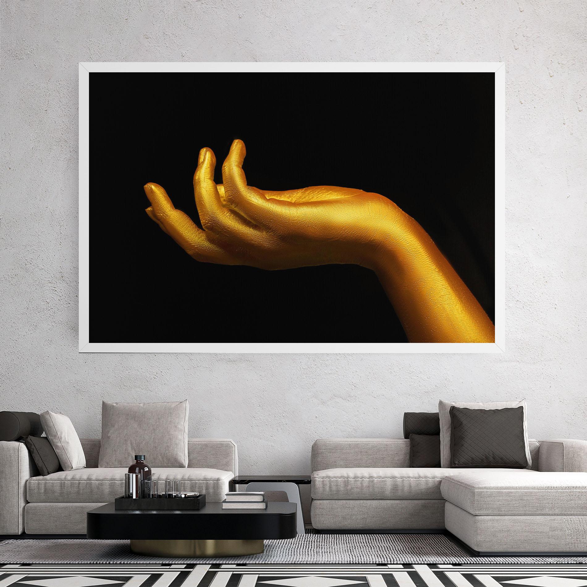 Vászonkép Strong Gold Hand mockup 2