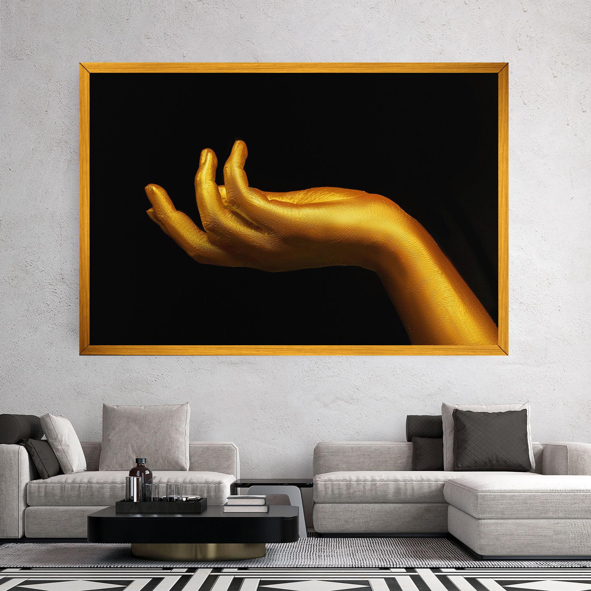 Vászonkép Strong Gold Hand mockup 2