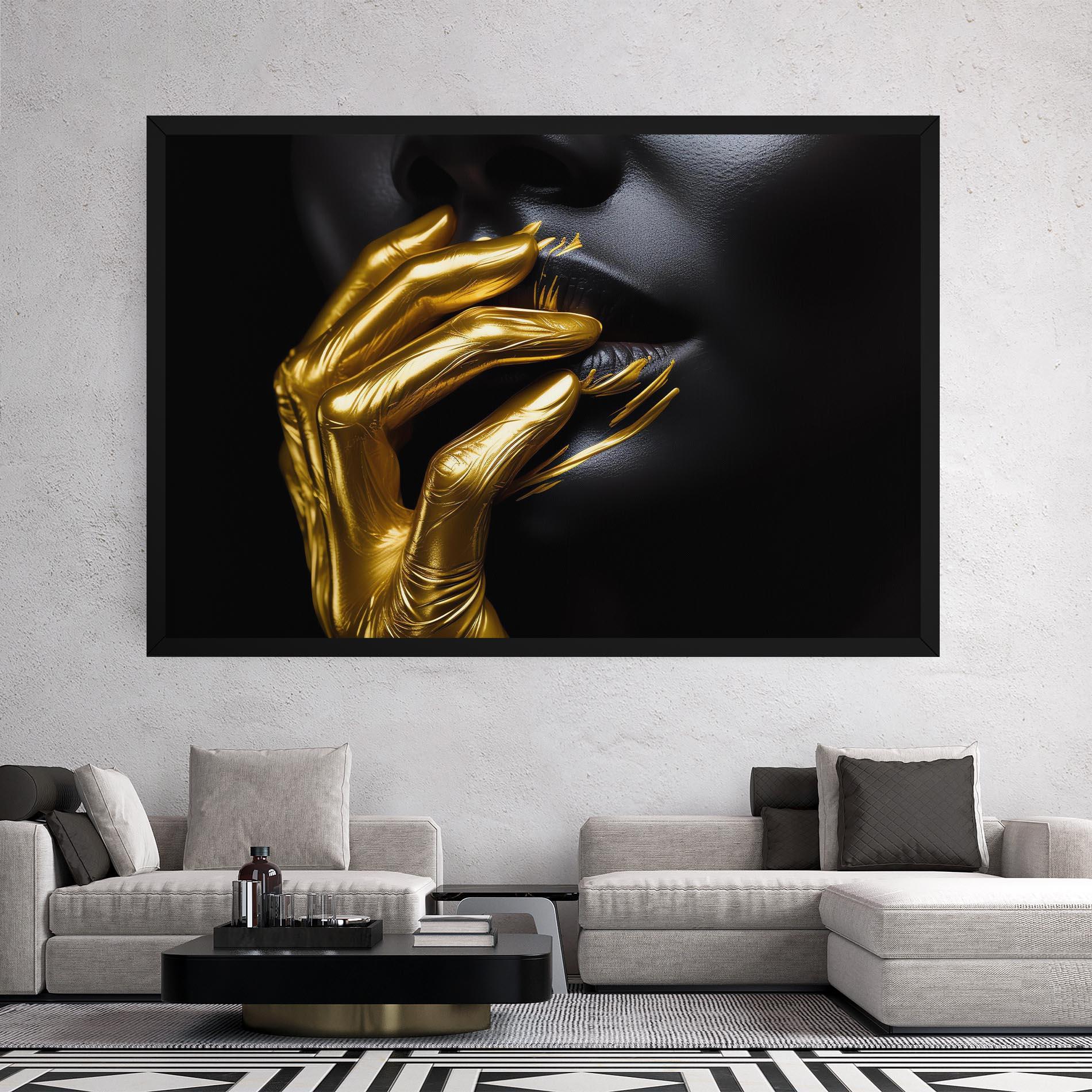 Vászonkép Gold Small Hand mockup 2