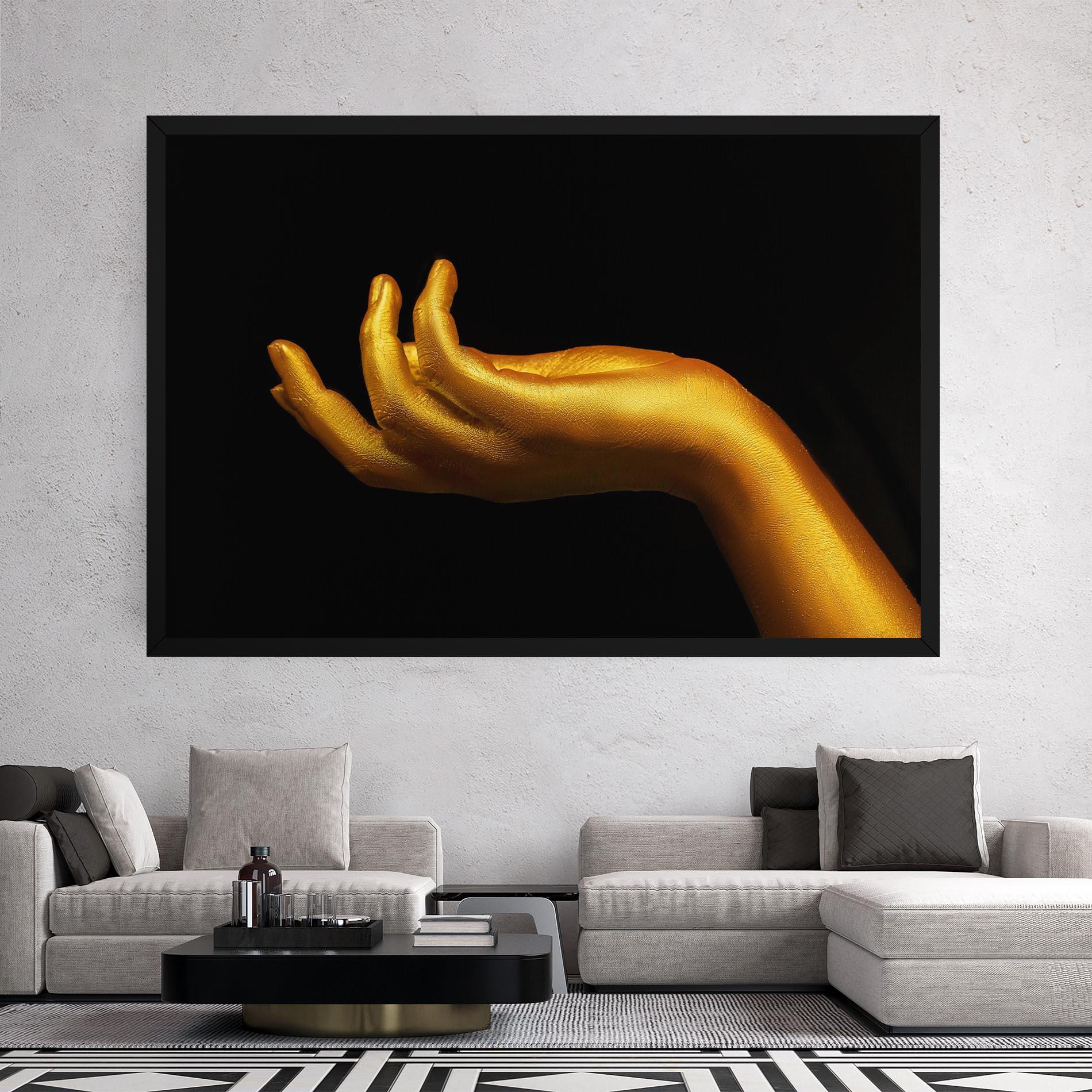Vászonkép Strong Gold Hand mockup 2