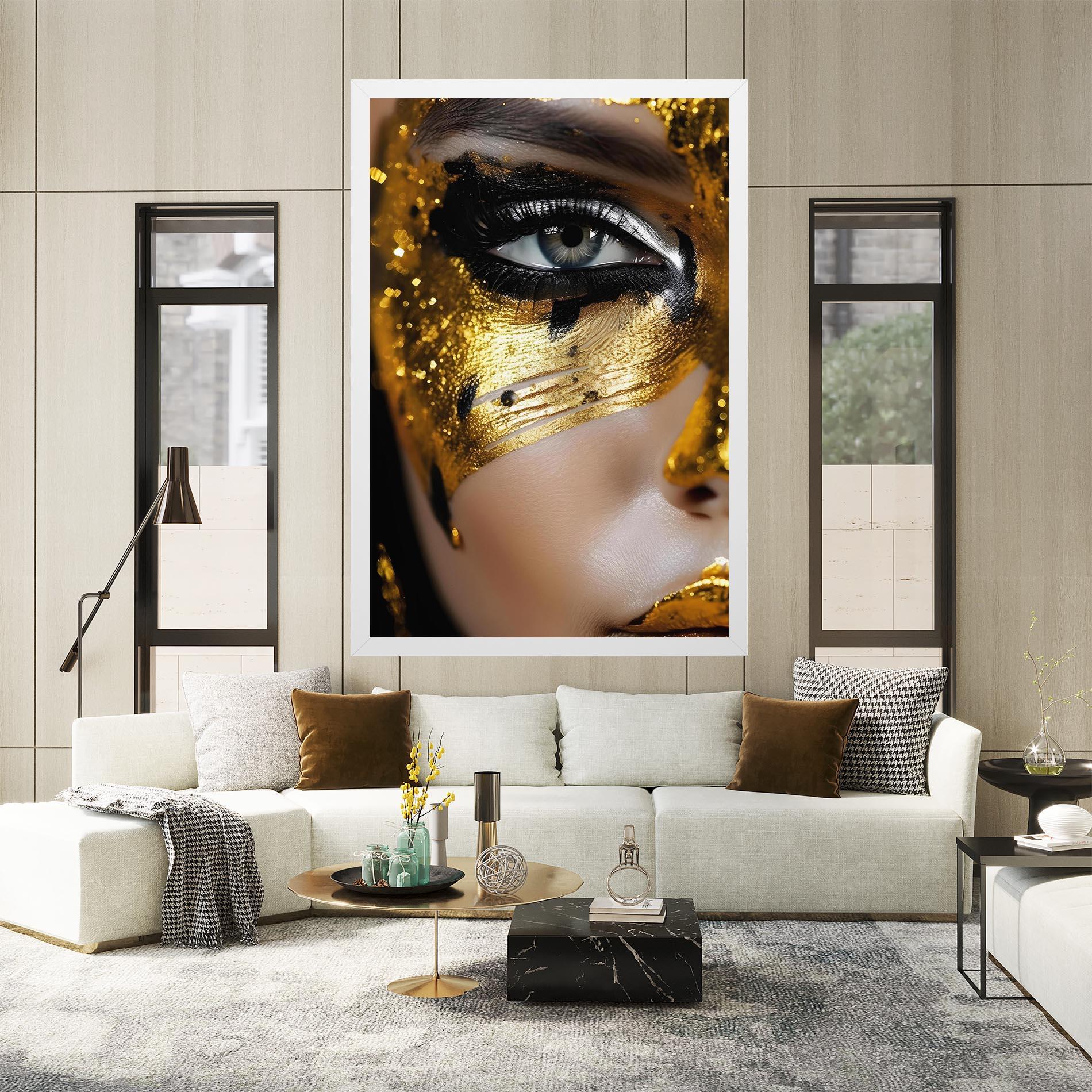 Vászonkép Black Gold Eyeliner mockup 2