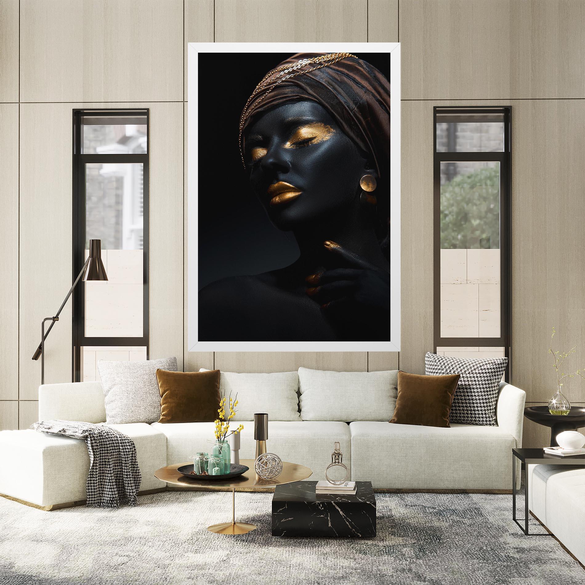 Vászonkép Black Gold Skin mockup 2