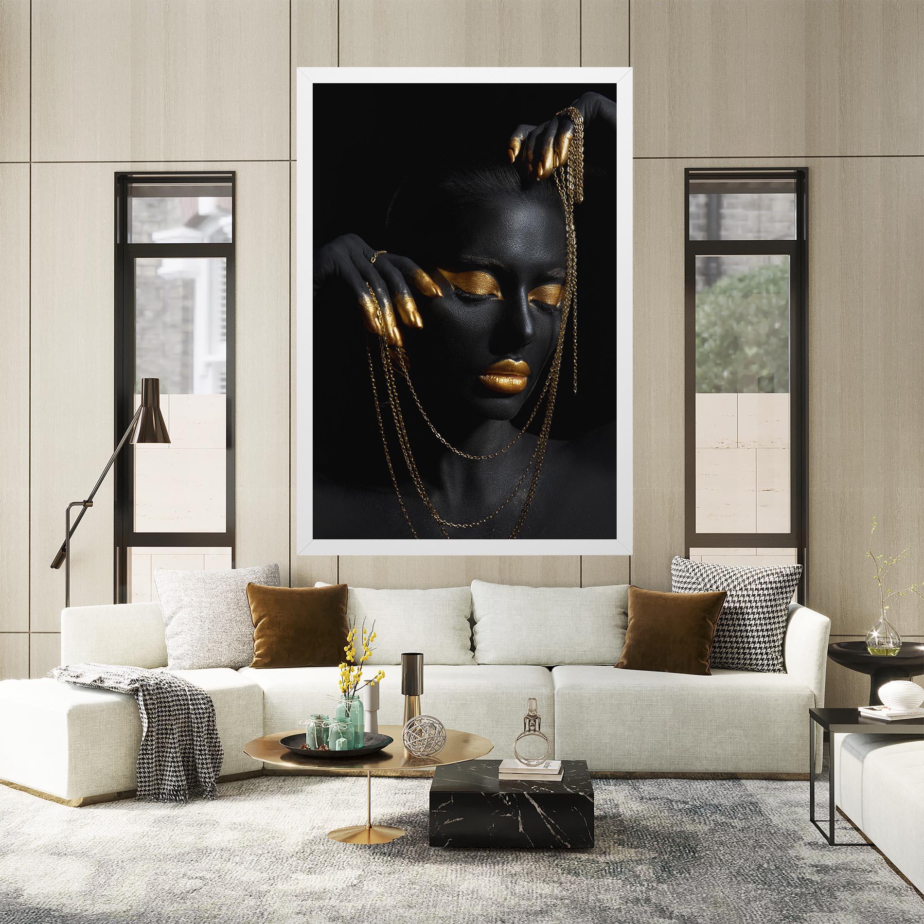 Vászonkép Gold Black Skin mockup 2