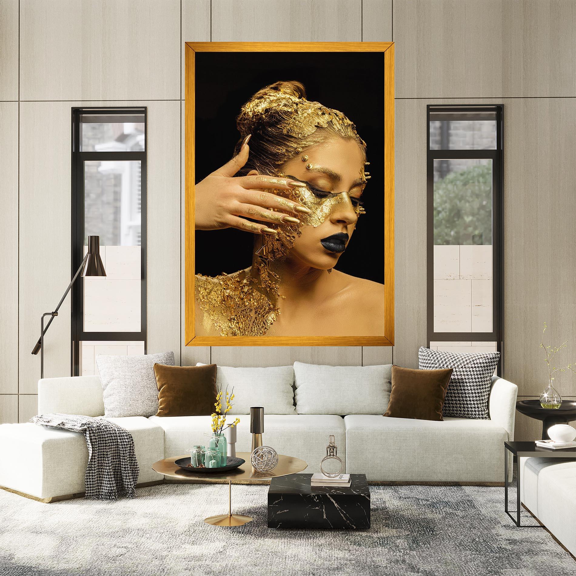 Vászonkép Festive Golden Makeup mockup 2