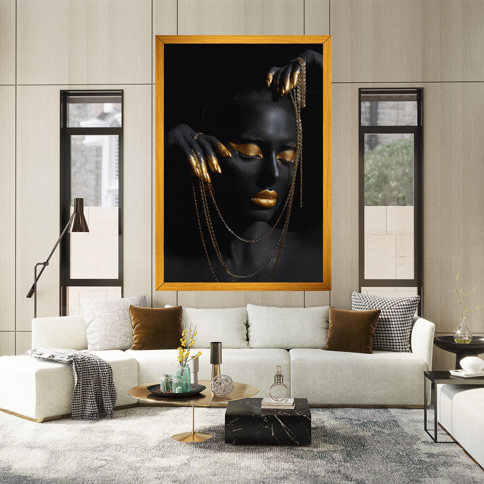 Vászonkép Gold Black Skin mockup 2