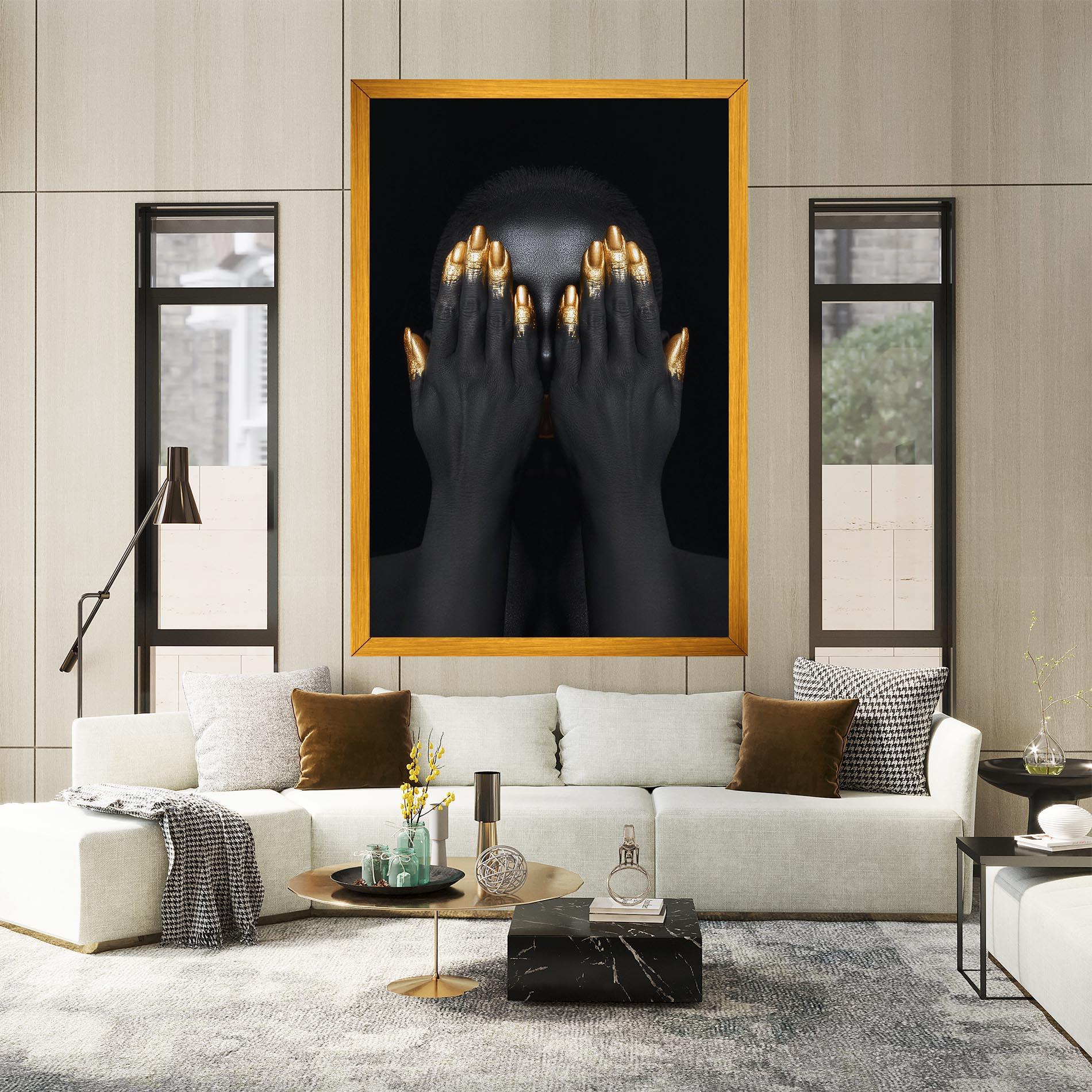 Vászonkép Gold Fingertips Chain mockup 2