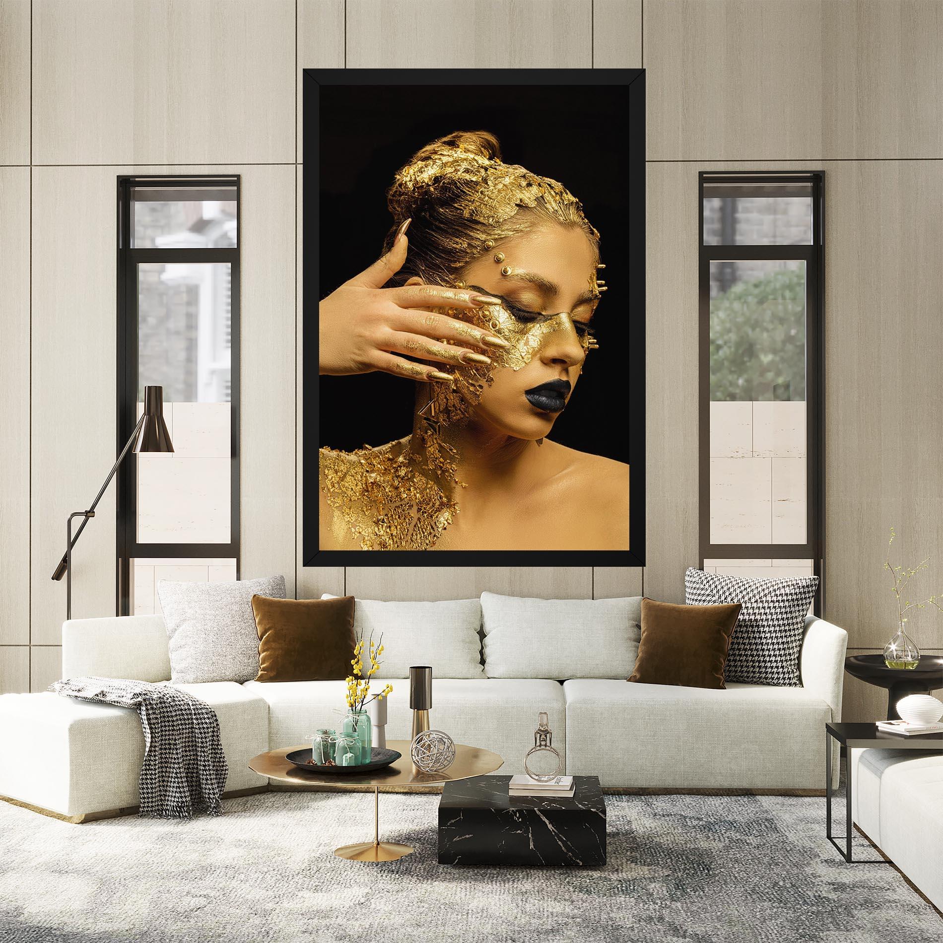 Vászonkép Festive Golden Makeup mockup 2