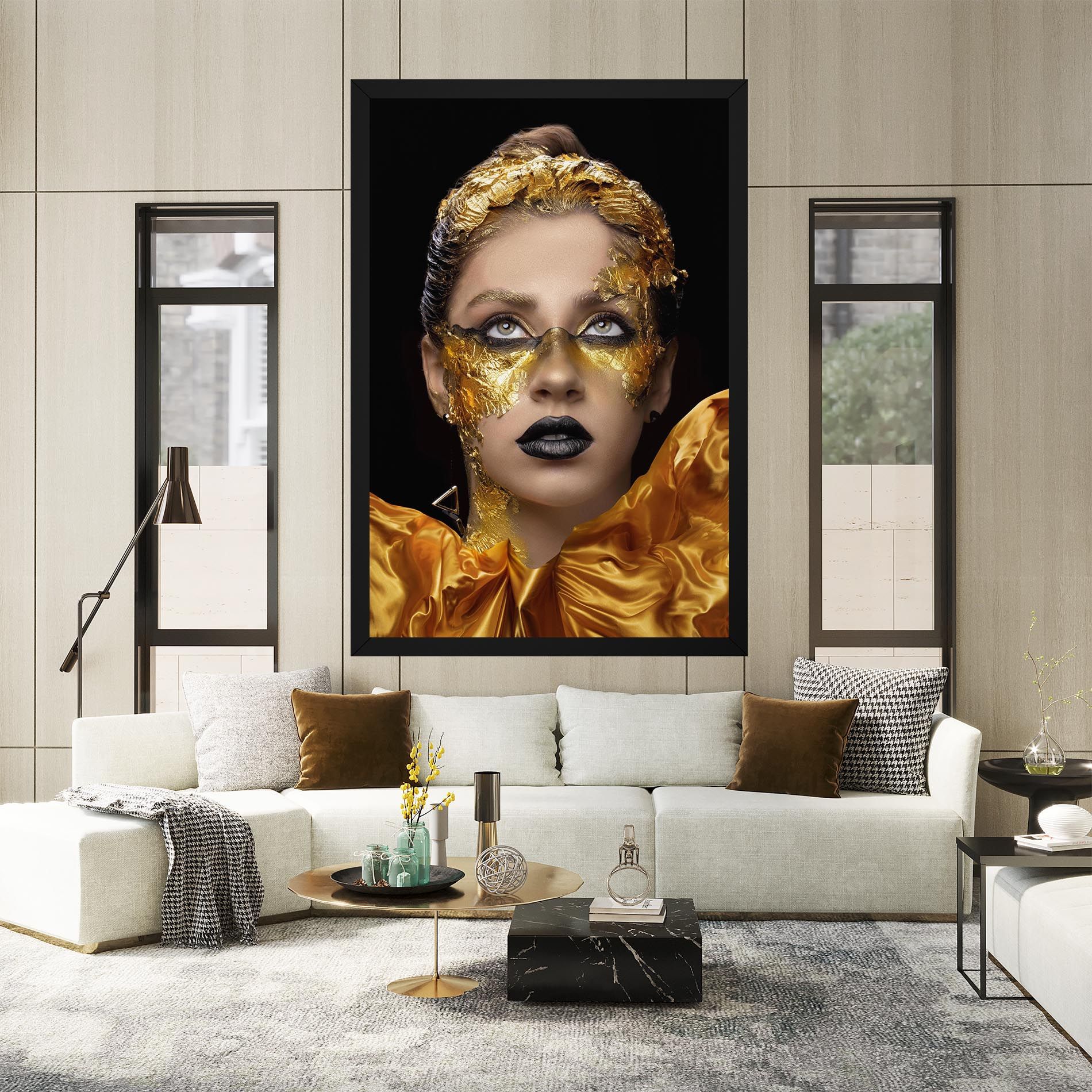 Glamorous Gold Outfit mockup 2