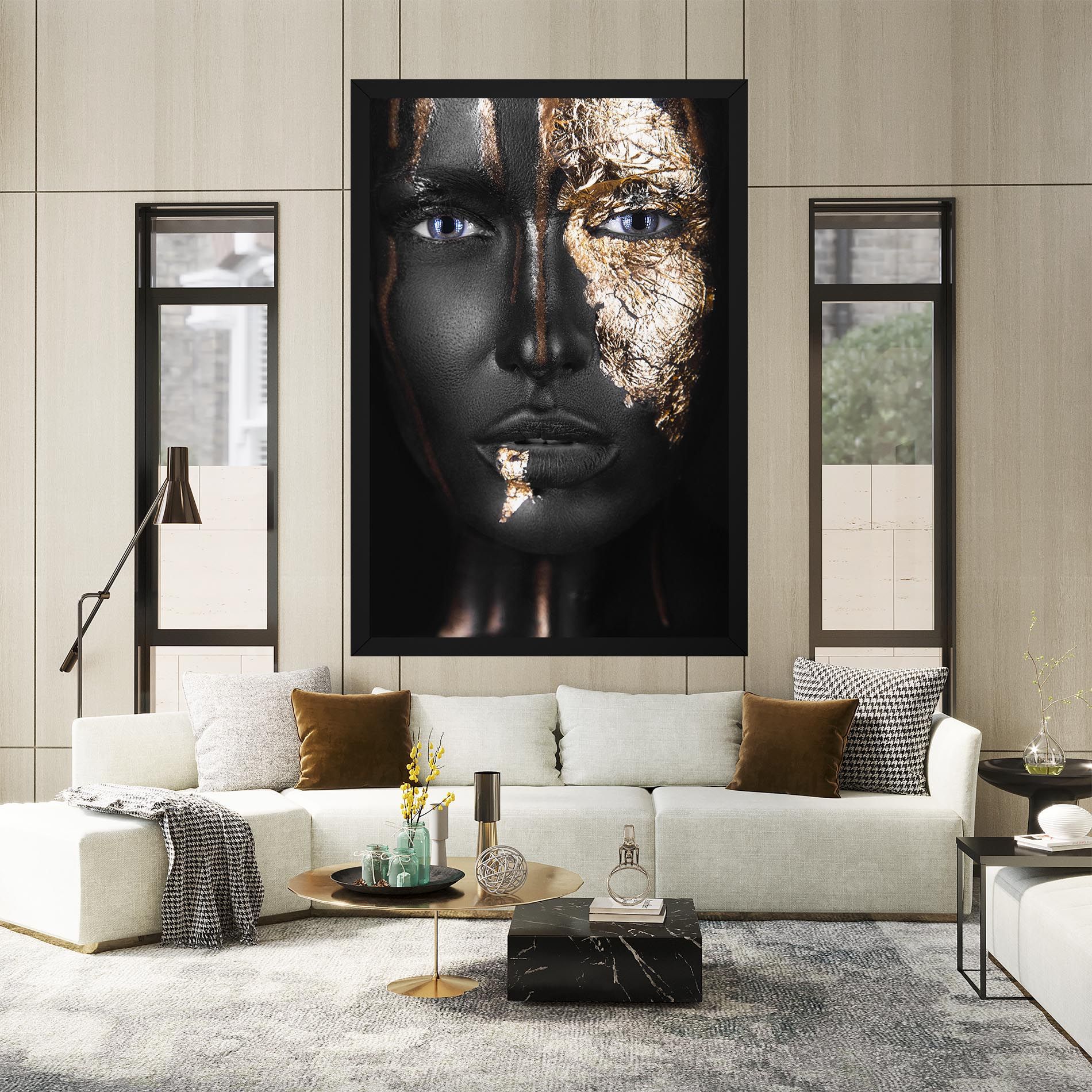 Golden Face mockup 2