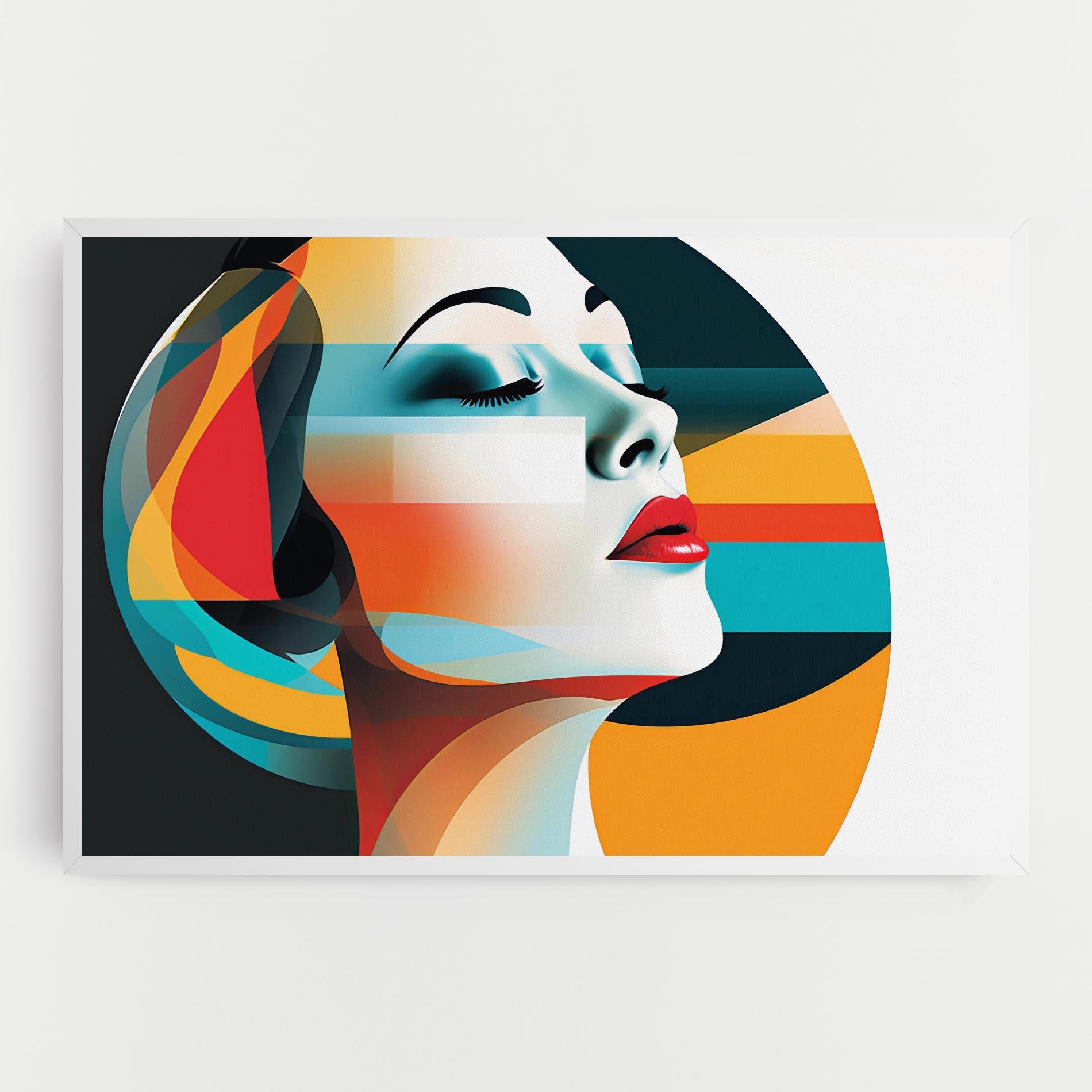 Vászonkép Blue Abstract Makeup mockup 0