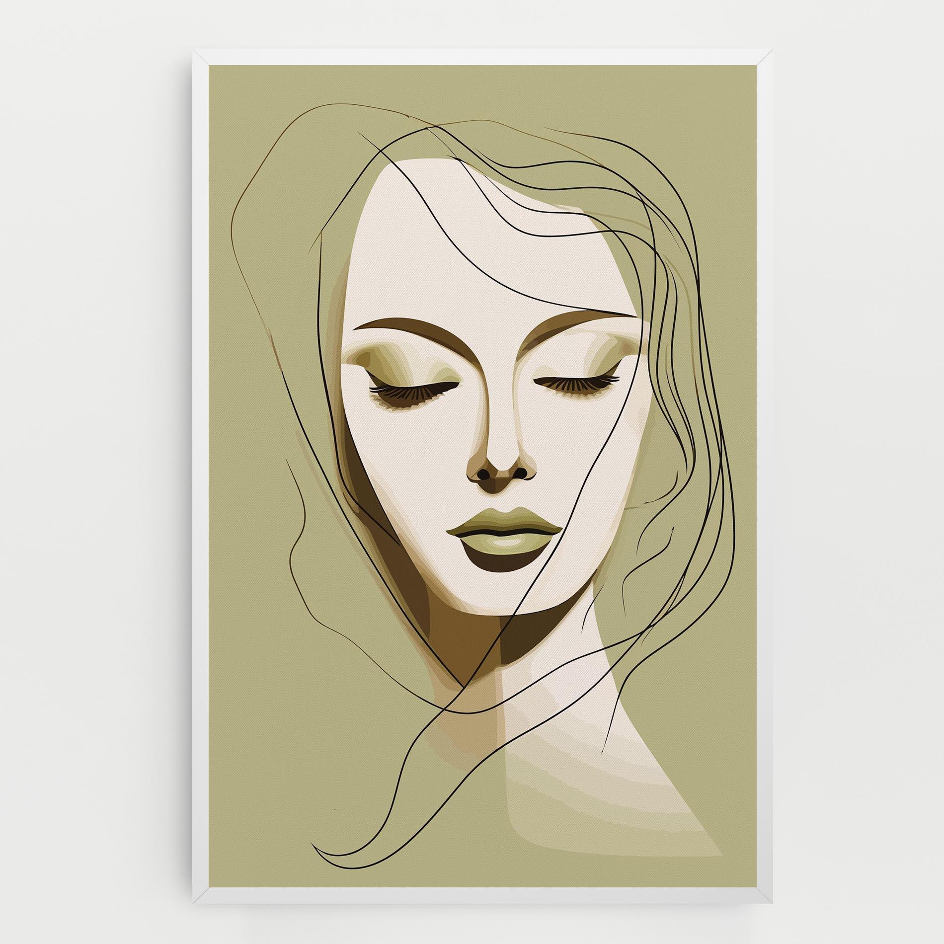 Vászonkép Cream Womans Face mockup 0