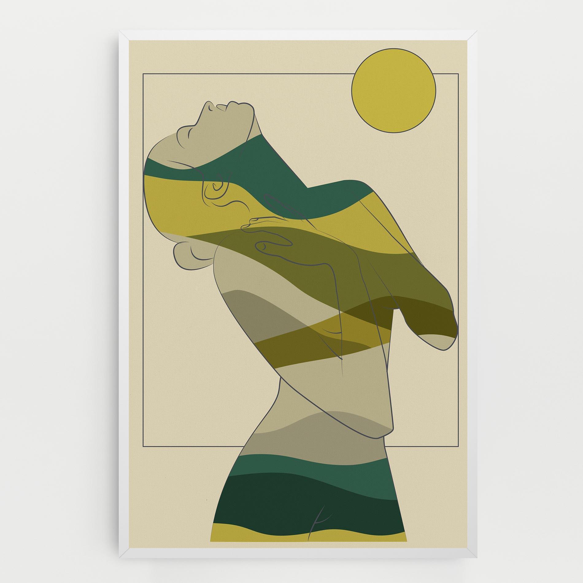 Vászonkép Green Nature Woman mockup 0