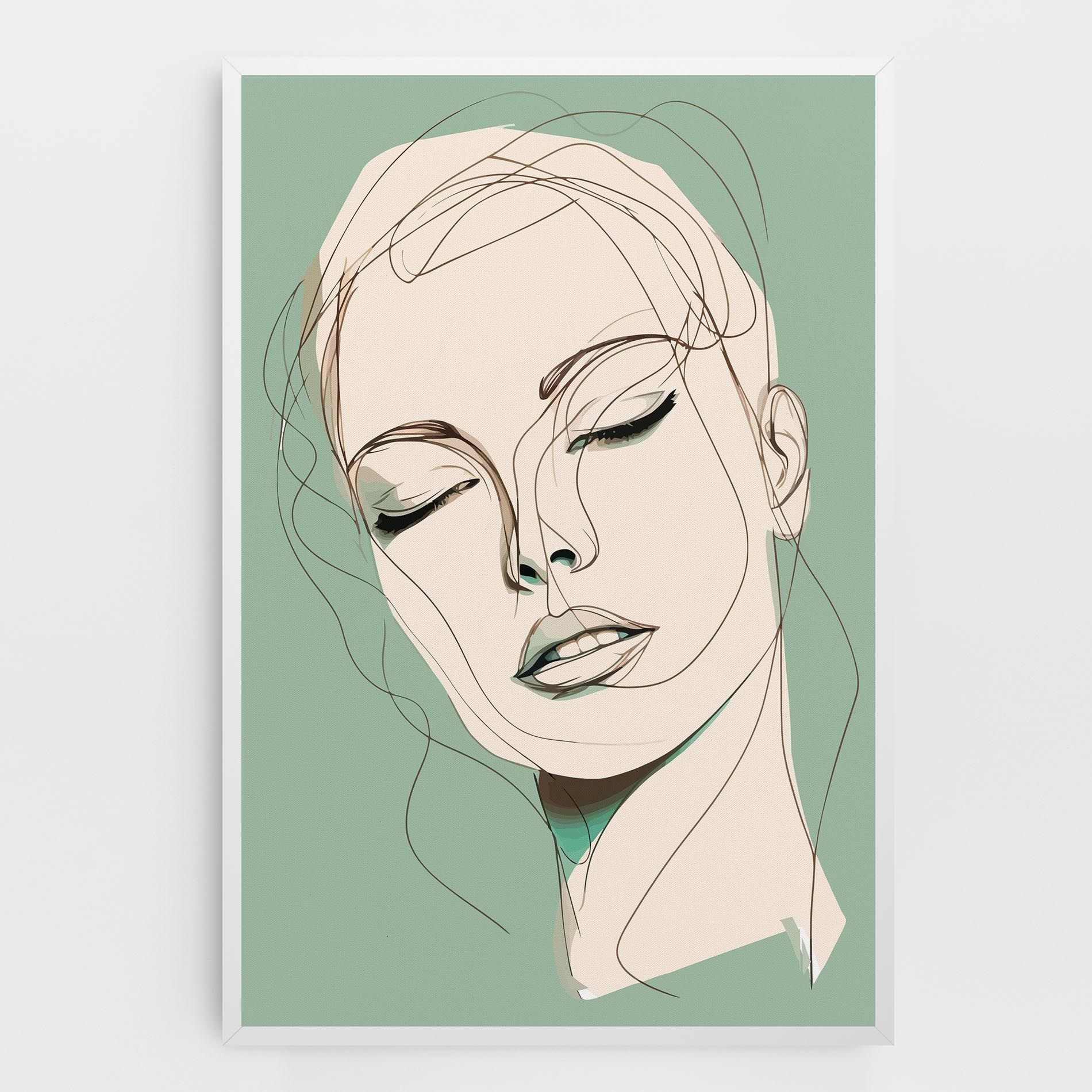 Green White Face mockup 0