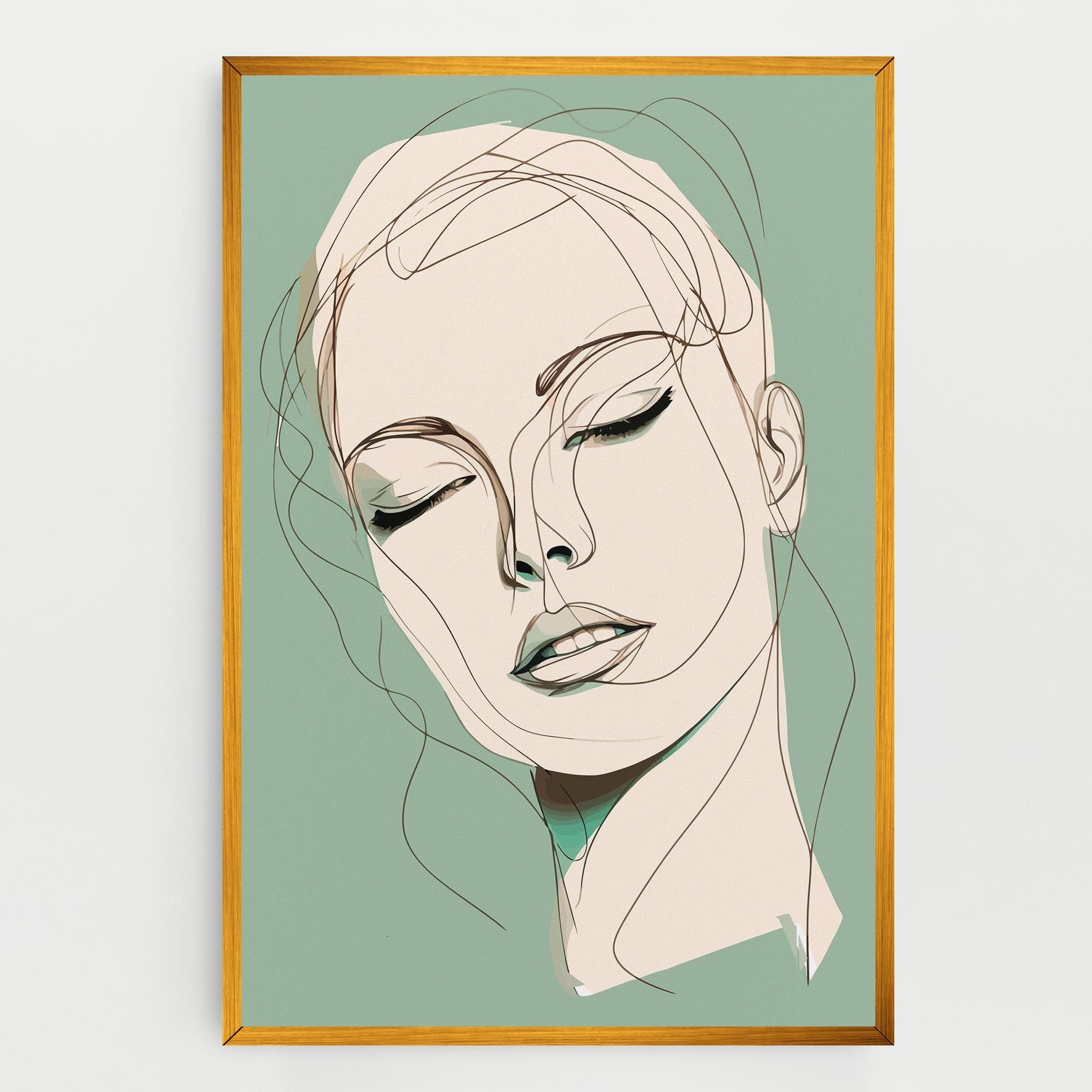 Green White Face mockup 0