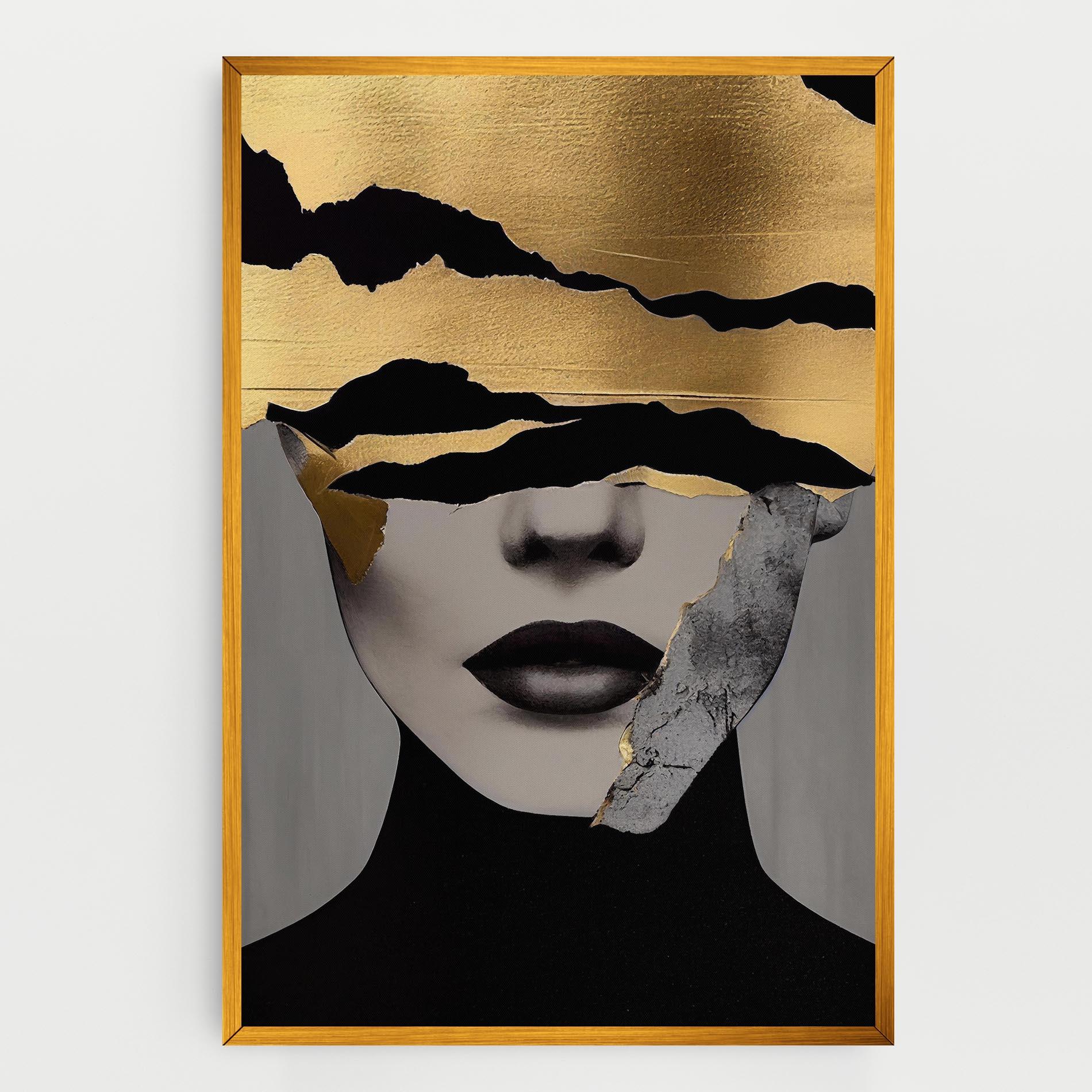 Vászonkép Modern Golden Paint mockup 0