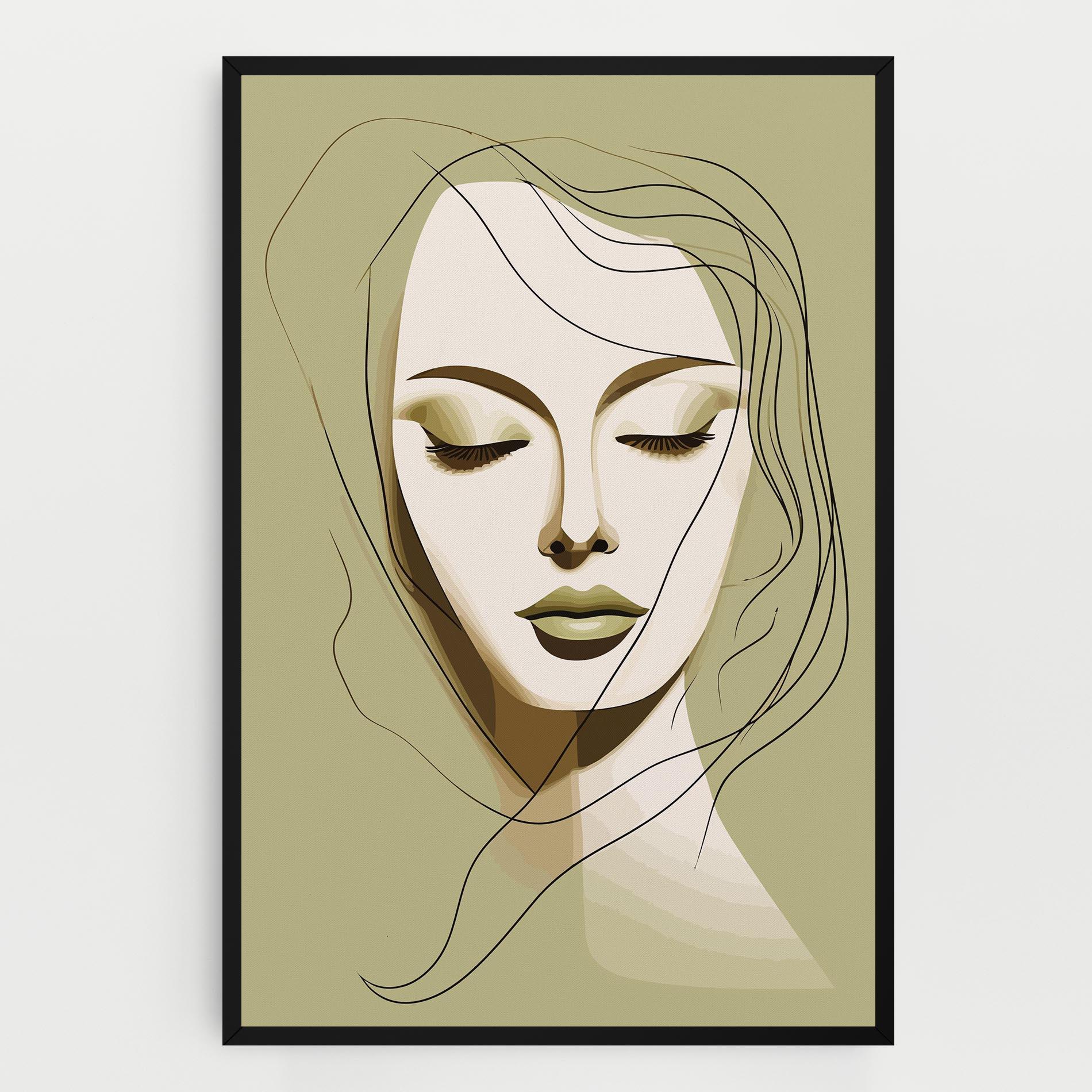 Vászonkép Cream Womans Face mockup 0