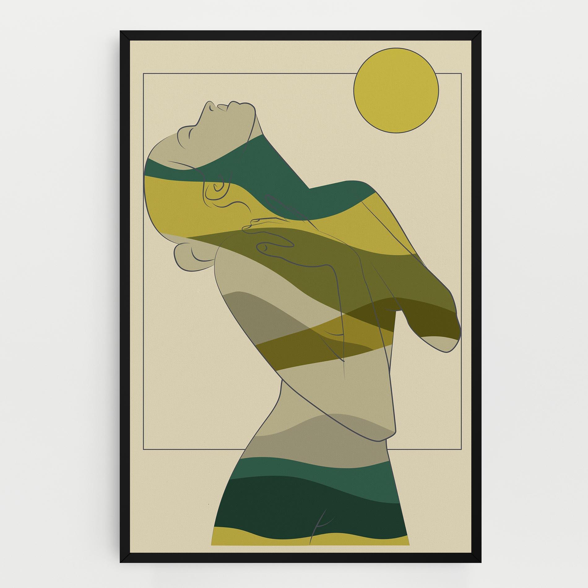 Vászonkép Green Nature Woman mockup 0