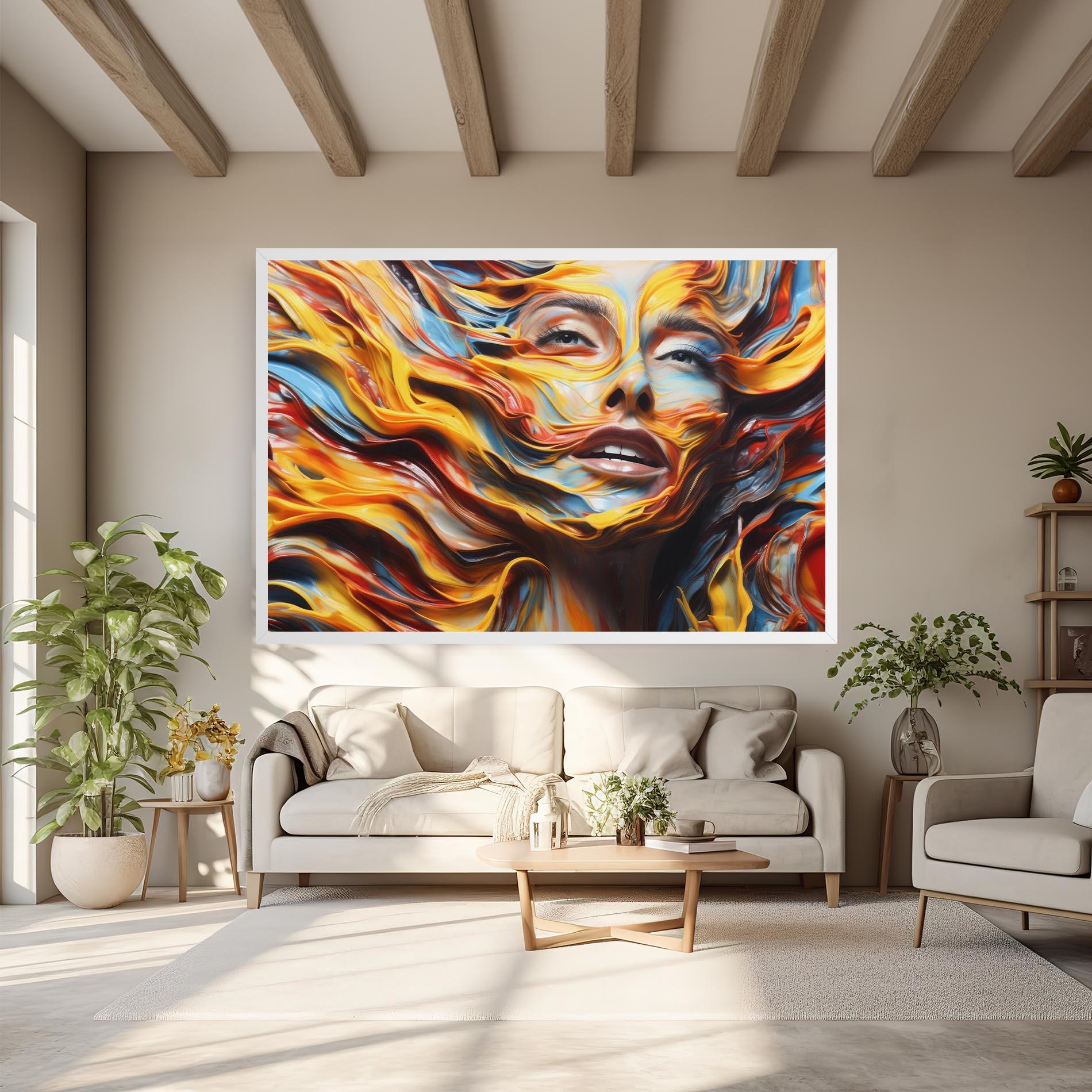 Vászonkép Painted Woman mockup 6