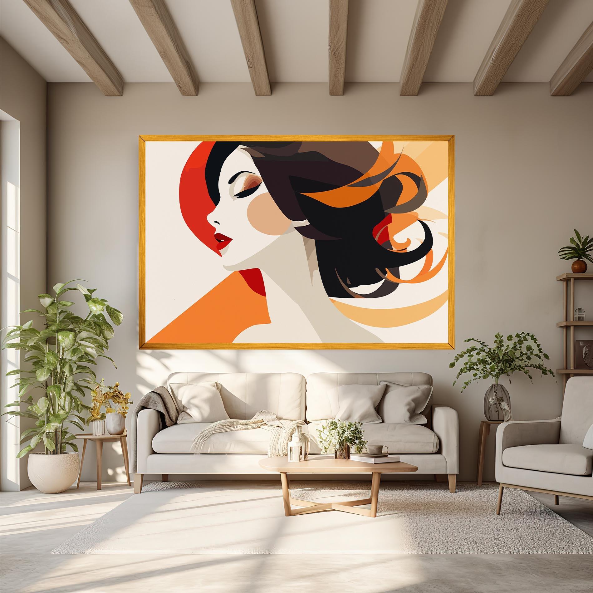 Vászonkép Abstract Autumn Woman mockup 6