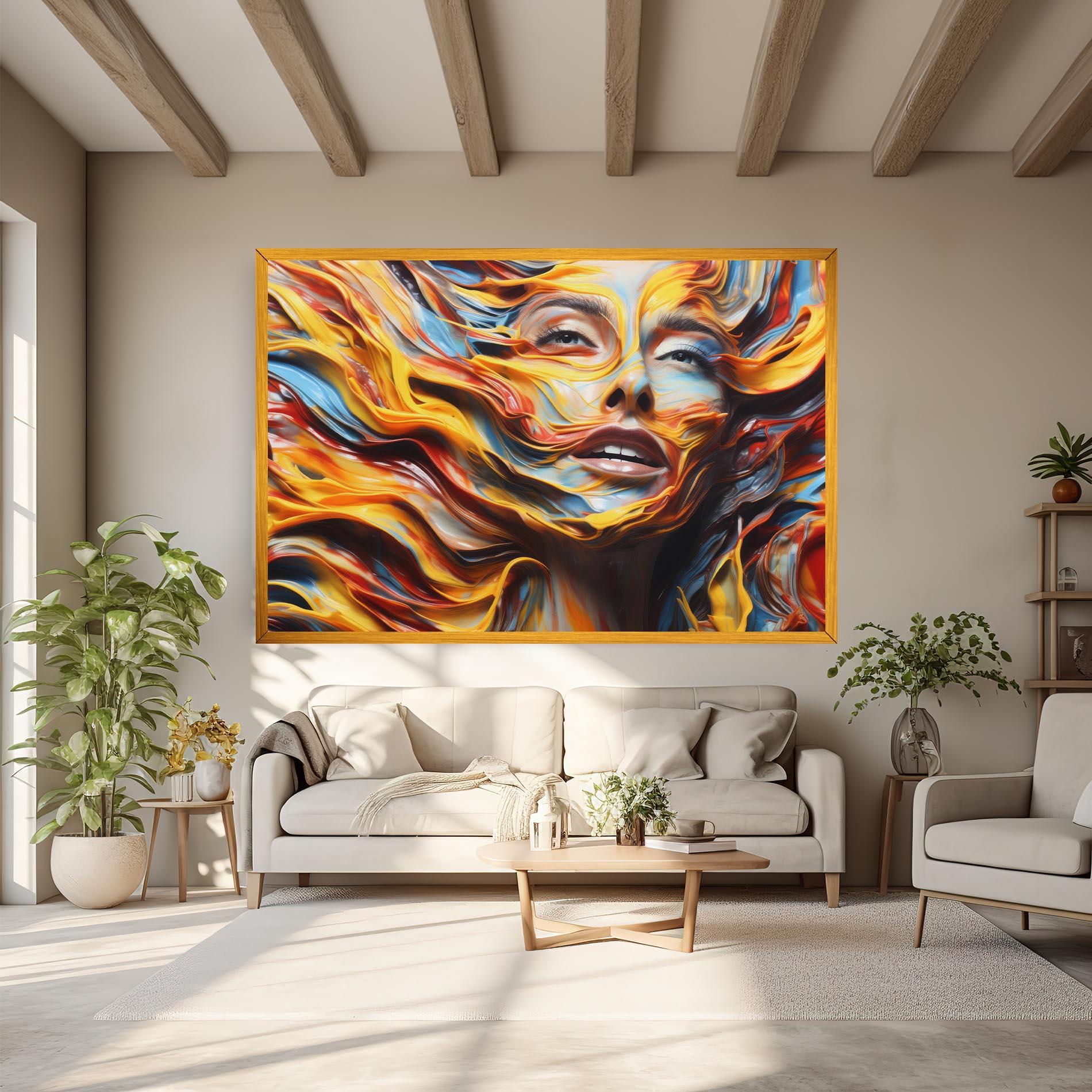 Vászonkép Painted Woman mockup 6