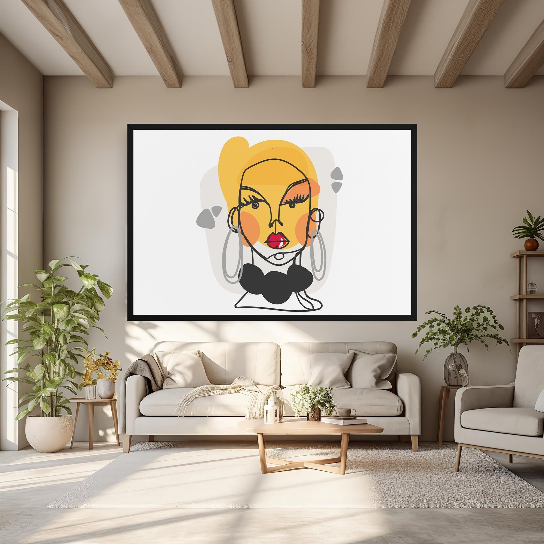 Abstract Blonde Face mockup 6