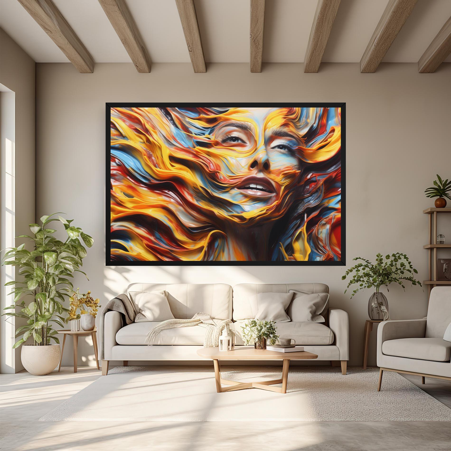 Vászonkép Painted Woman mockup 6