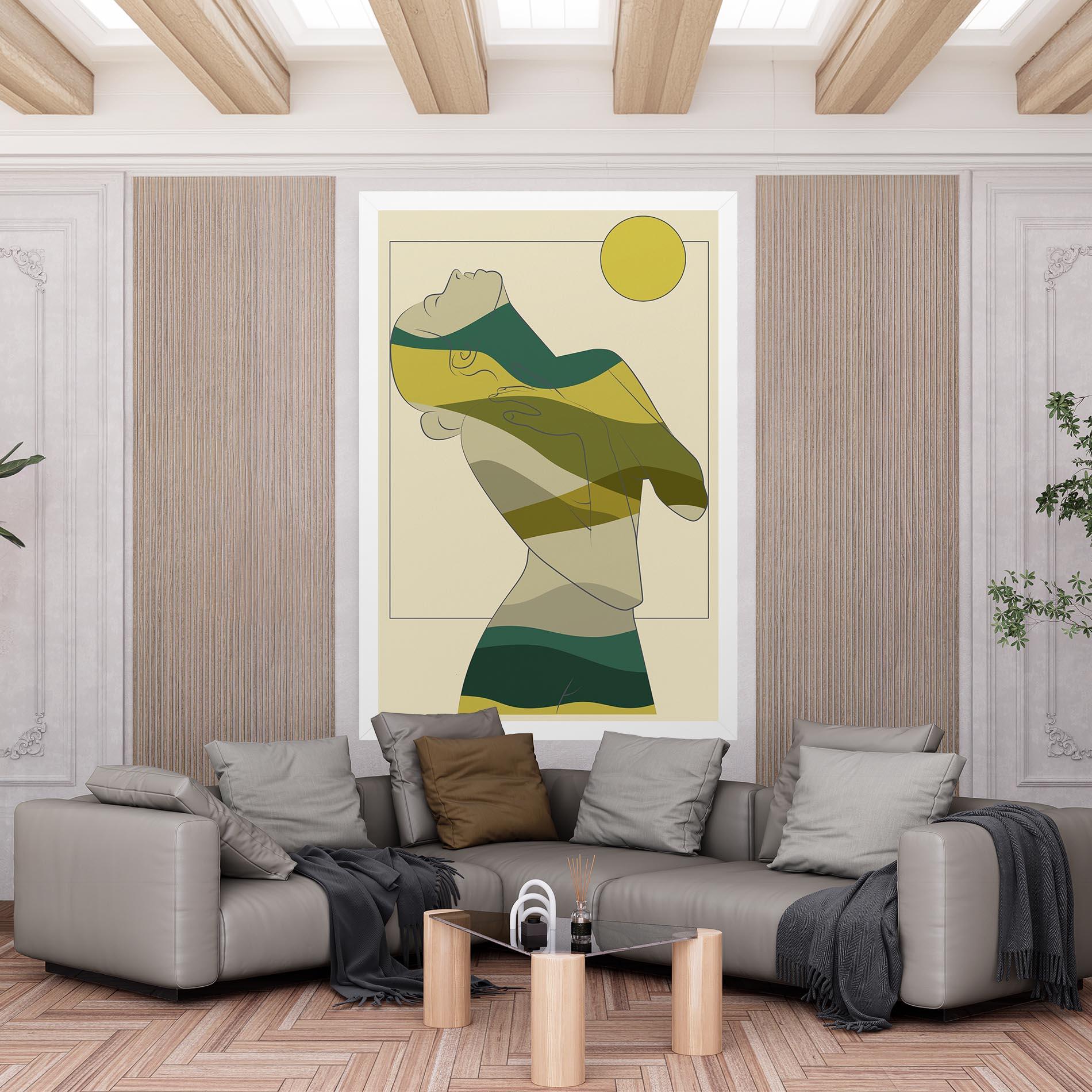 Vászonkép Green Nature Woman mockup 6