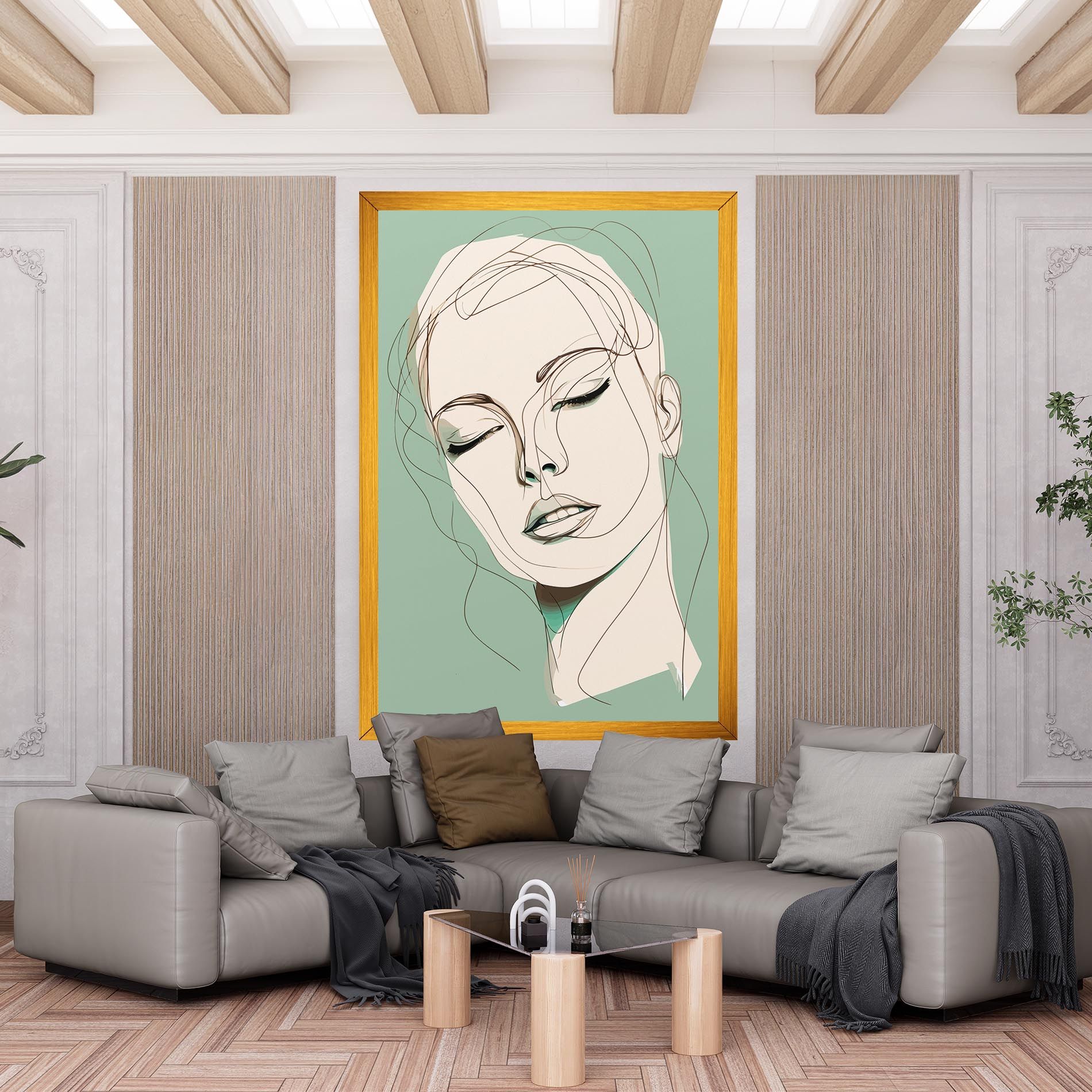 Green White Face mockup 6