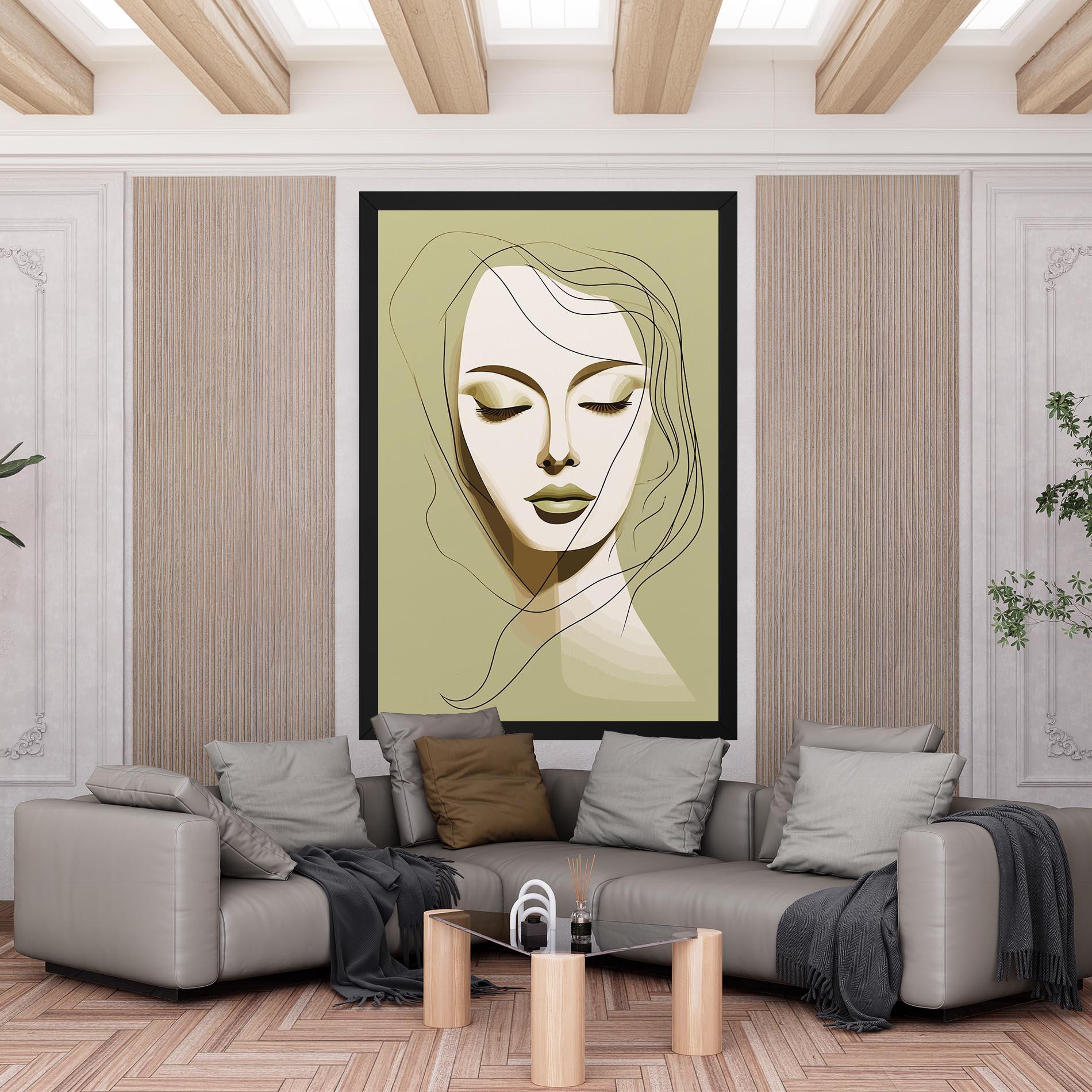Vászonkép Cream Womans Face mockup 6