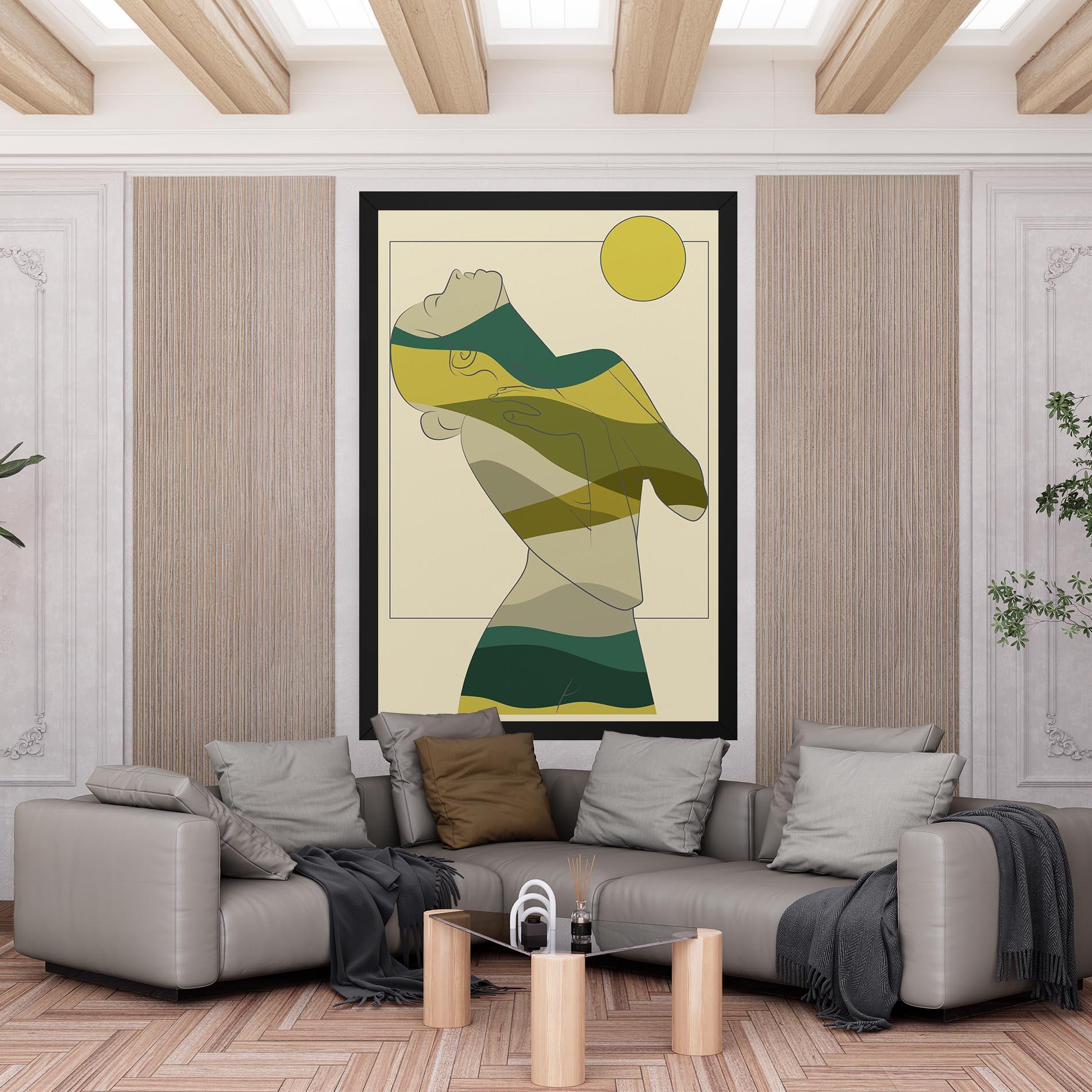 Vászonkép Green Nature Woman mockup 6