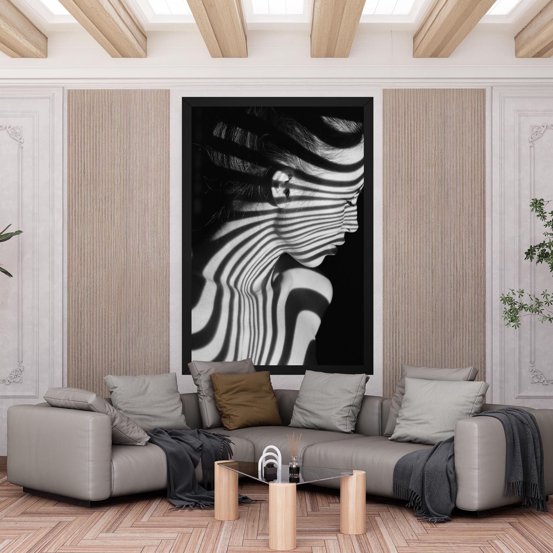 Vászonkép Zebra Stripes Woman mockup 6
