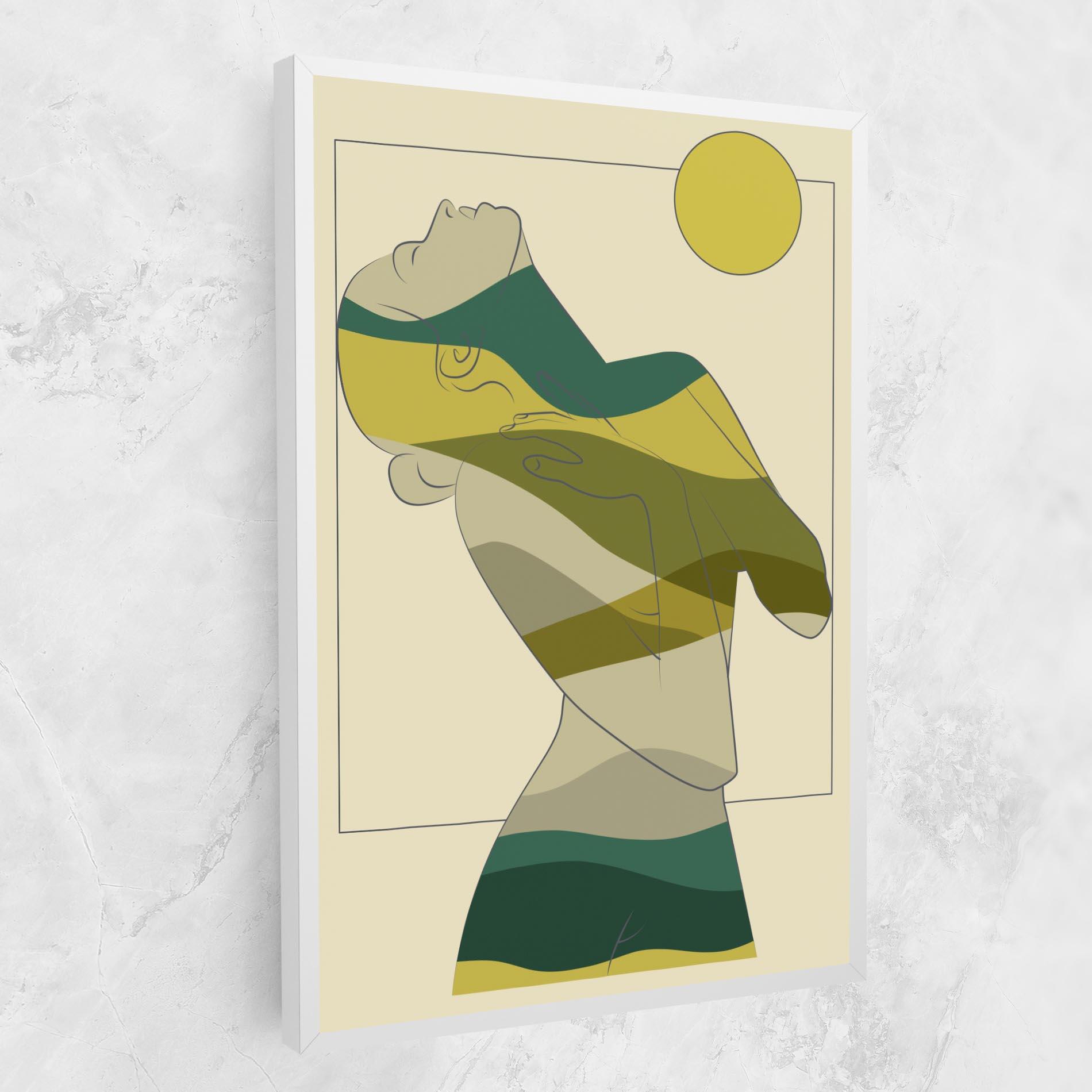 Vászonkép Green Nature Woman mockup 1