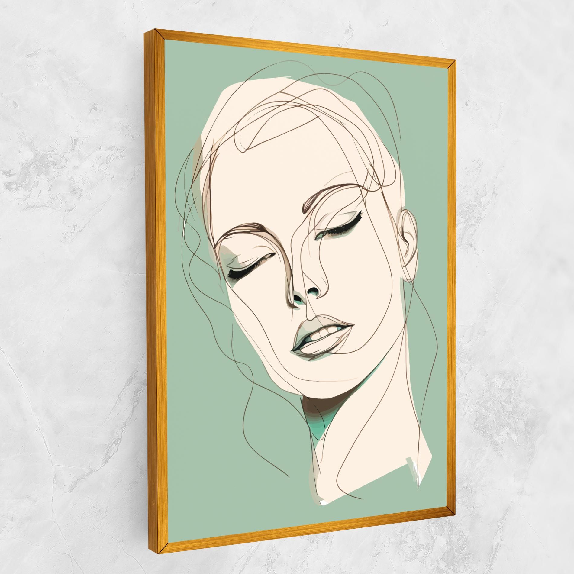 Green White Face mockup 1