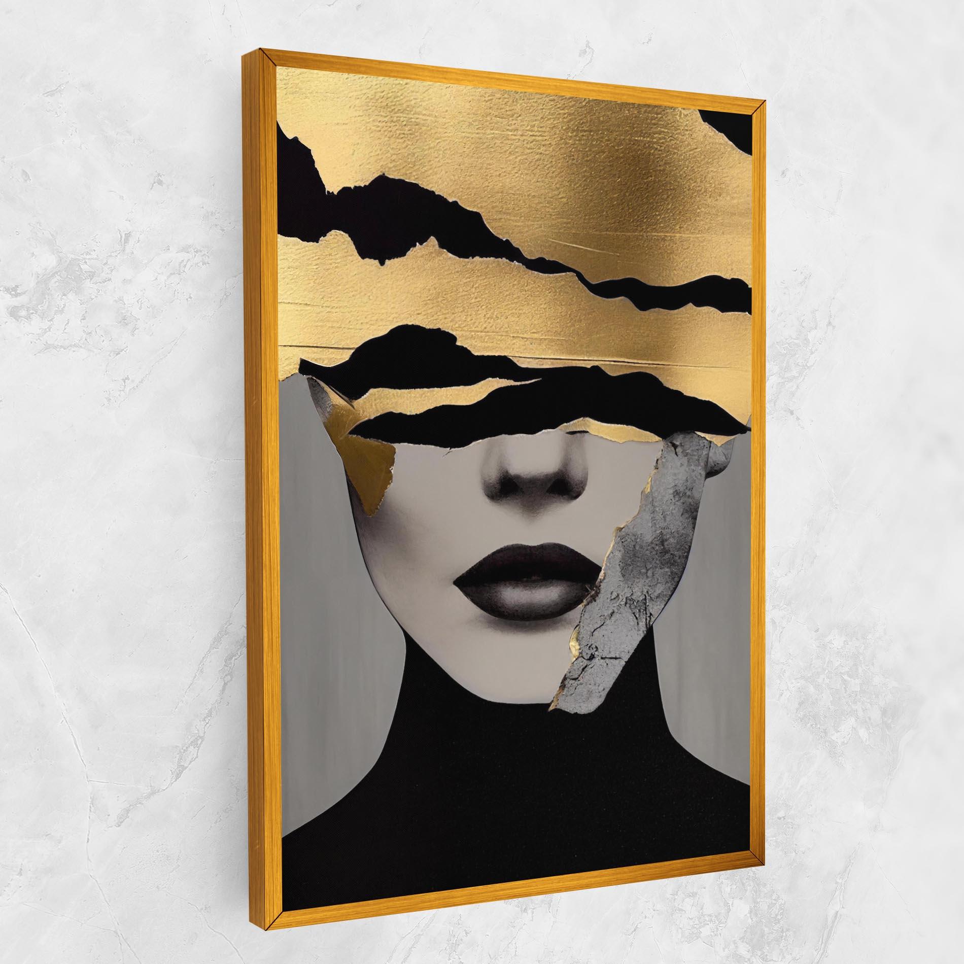 Vászonkép Modern Golden Paint mockup 1