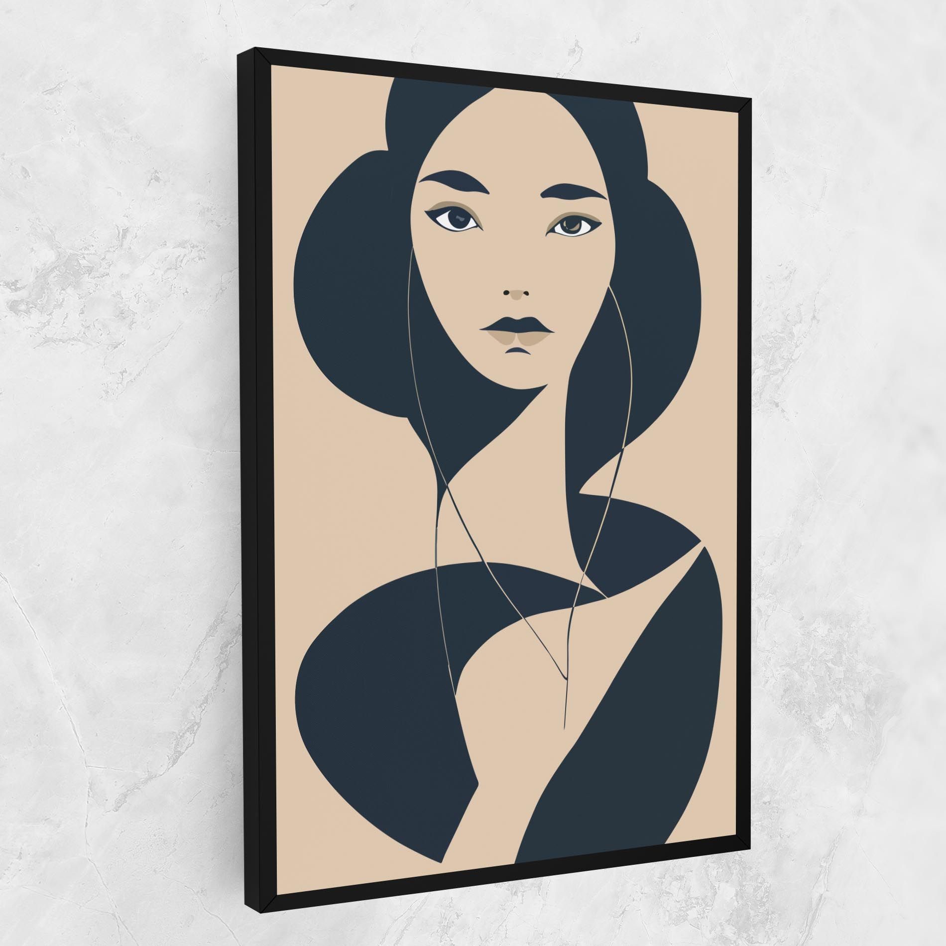 Cream Blue Woman mockup 1