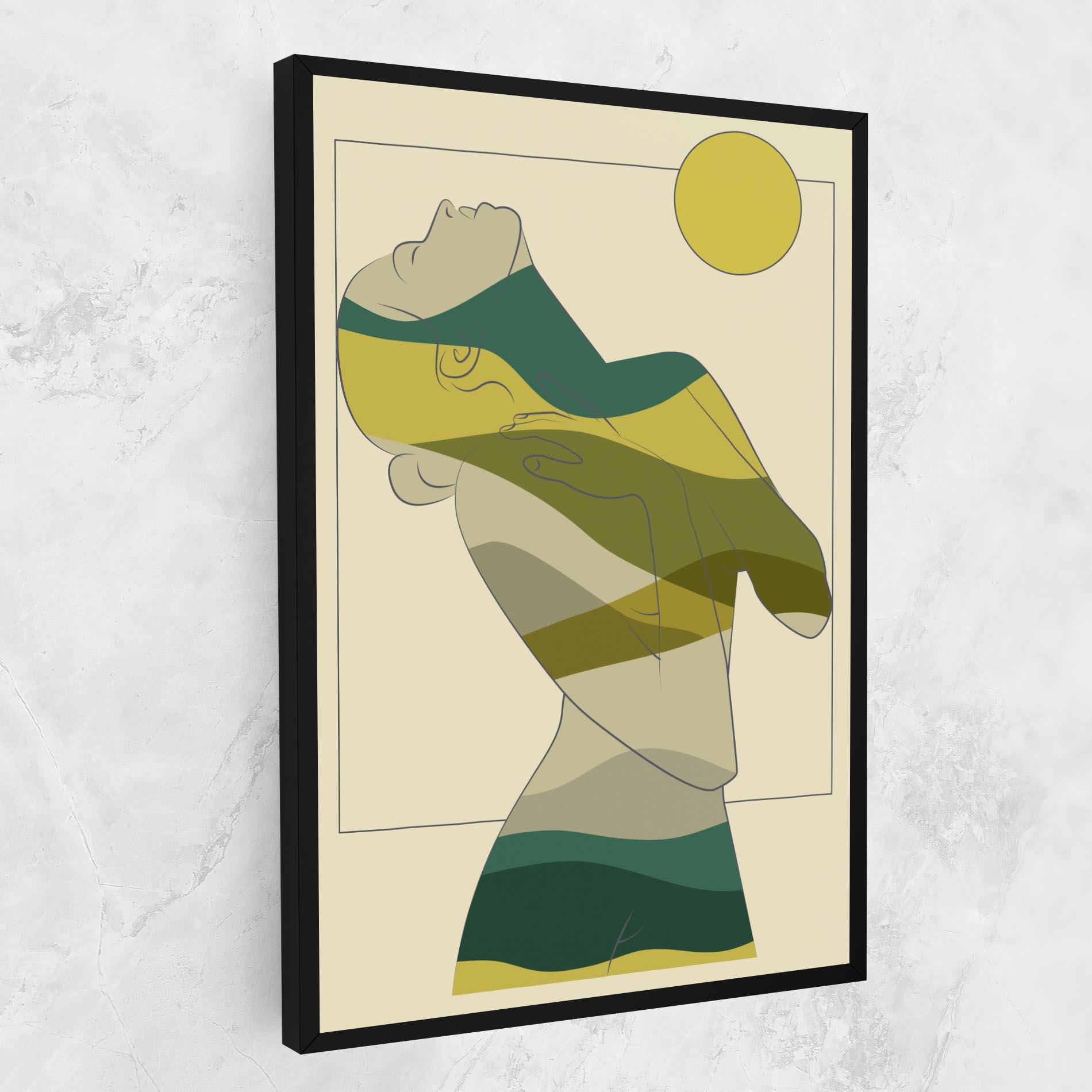 Vászonkép Green Nature Woman mockup 1