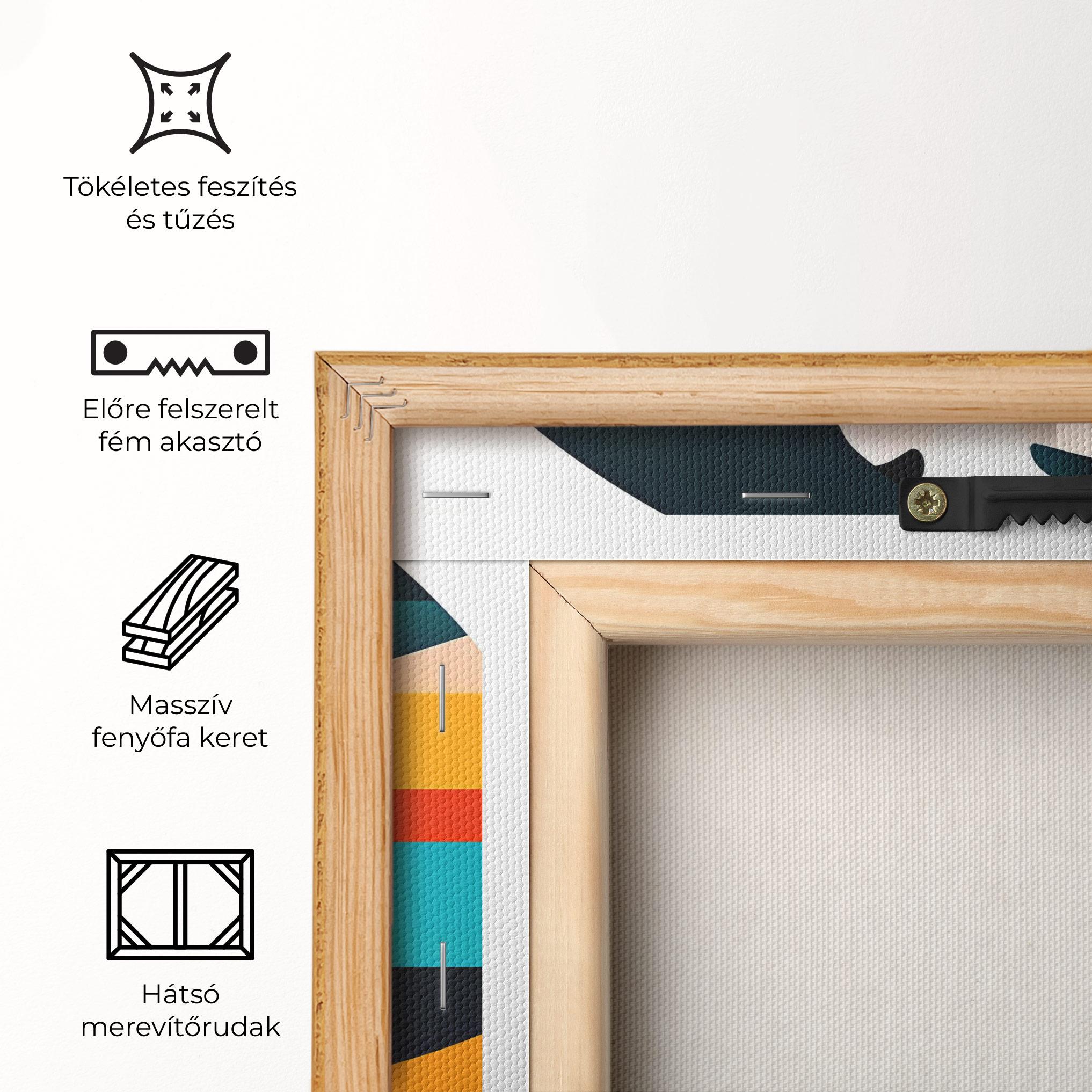 Vászonkép Blue Abstract Makeup mockup 5