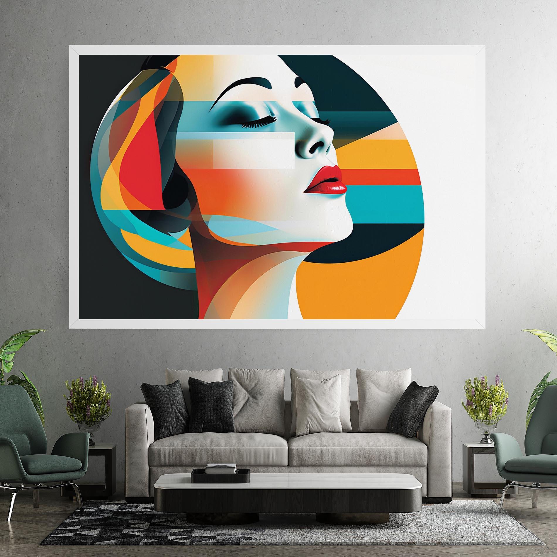 Vászonkép Blue Abstract Makeup mockup 7